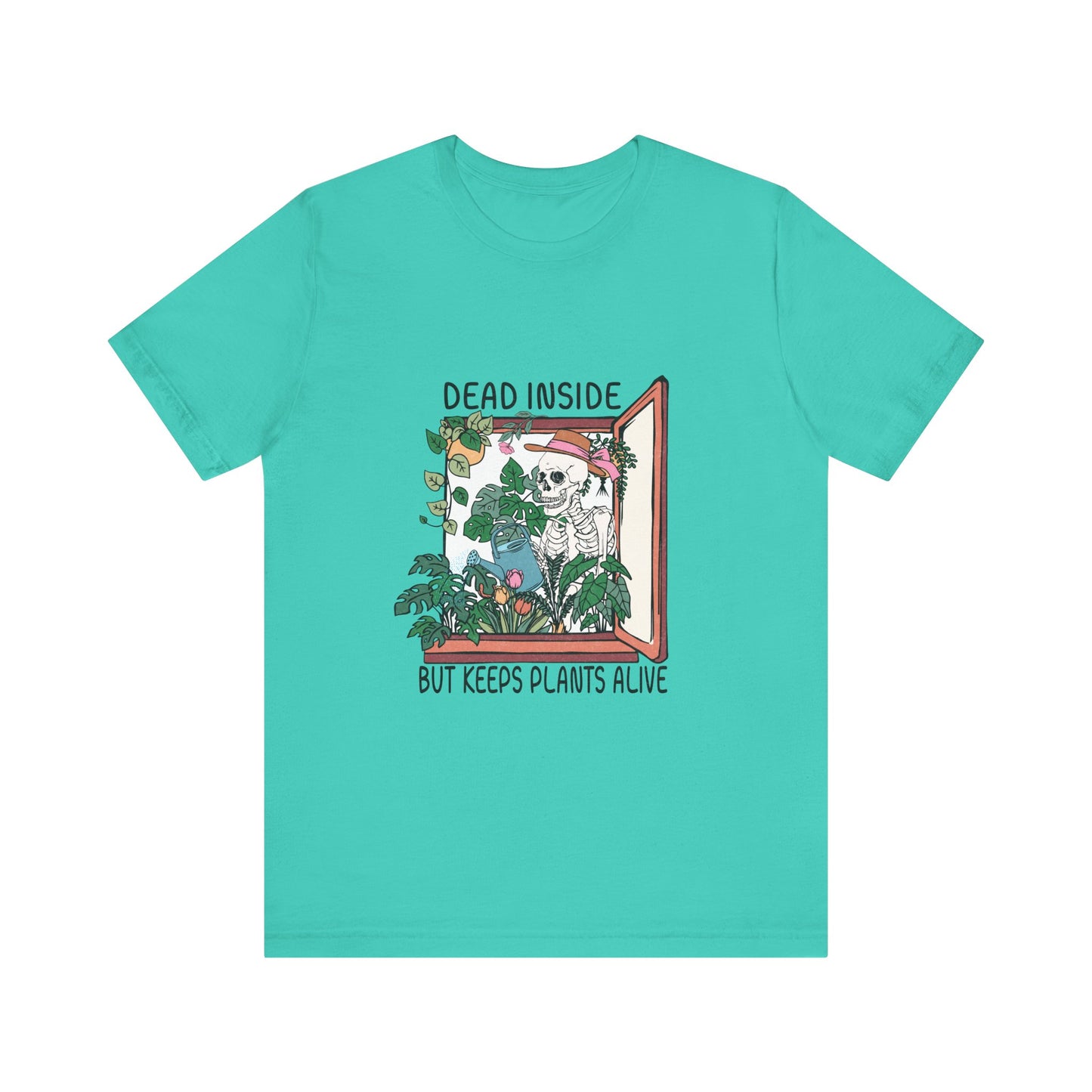 Dead inside, keeps plants alive, XS-3XL, Unisex Jersey Short Sleeve Tee