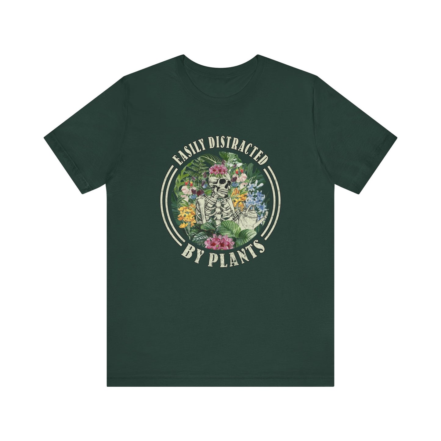 Easily Distracted By Plants, S- 5XL, Unisex Jersey Short Sleeve Tee