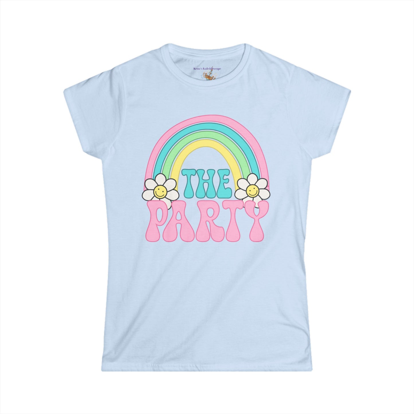 Bridal Party Retro Rainbow, S-2XL, Women's Softstyle Tee