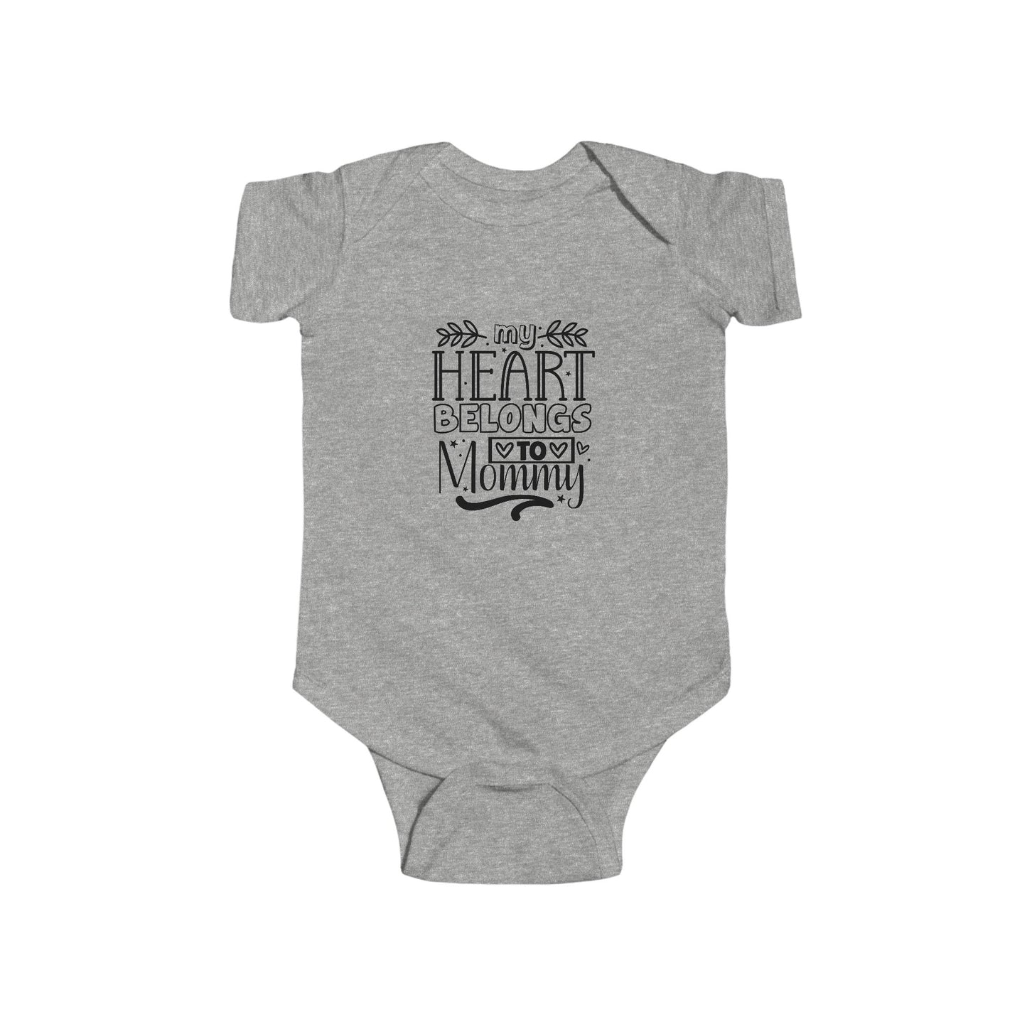 Mother's Day, My Heart Belongs to Mommy Onesie, Newborn -24M, Infant Fine Jersey Bodysuit