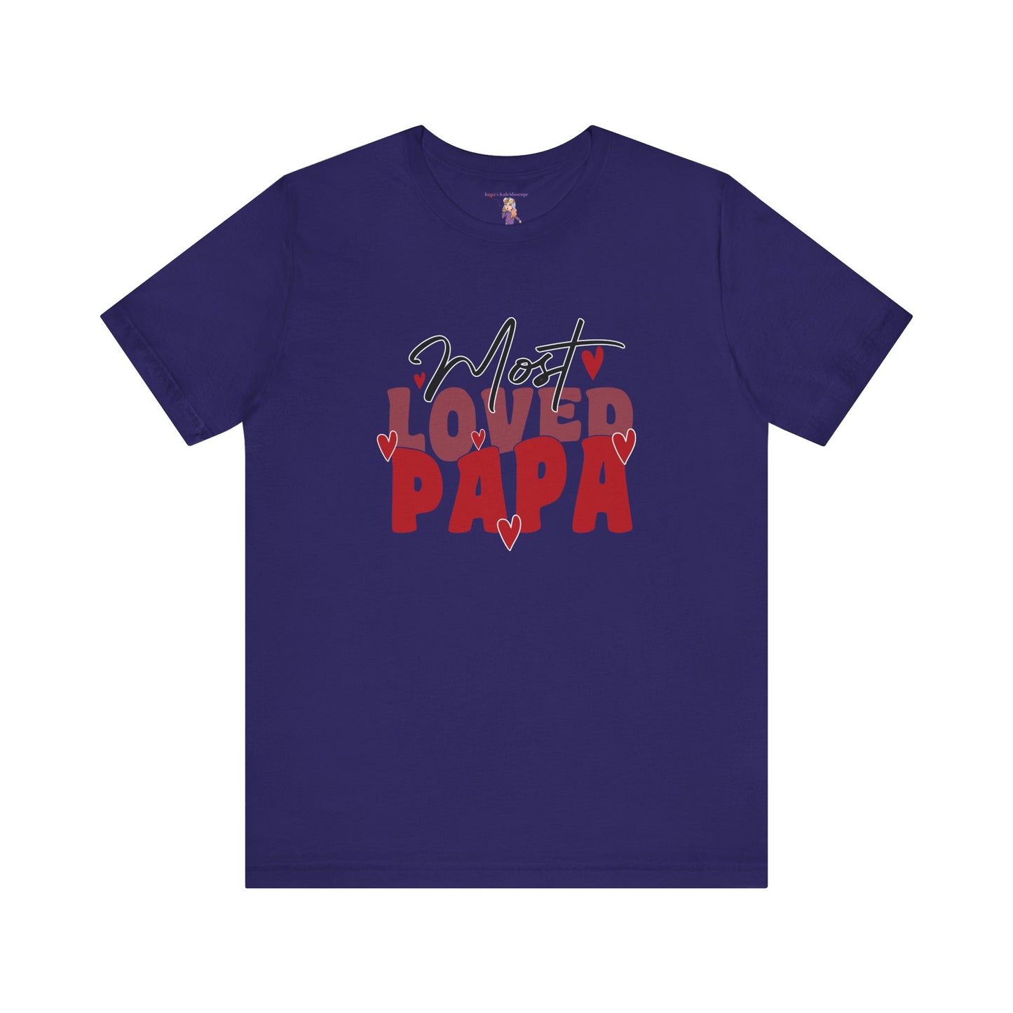 Most Loved Papa Valentines Day Unisex Jersey Short Sleeve Tee
