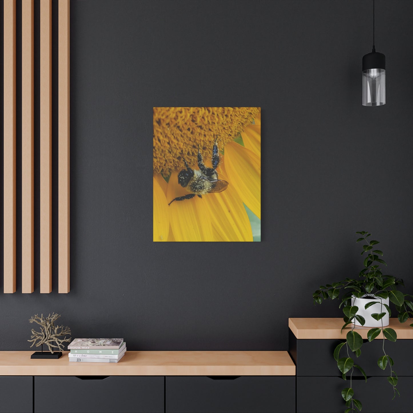 Happy Little Bee, Matte Canvas, Stretched, 1.25"