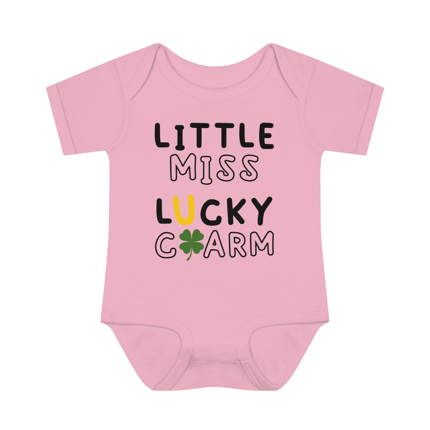 St Patricks Little Miss Lucky Charm Infant Onesie Baby Rib Bodysuit