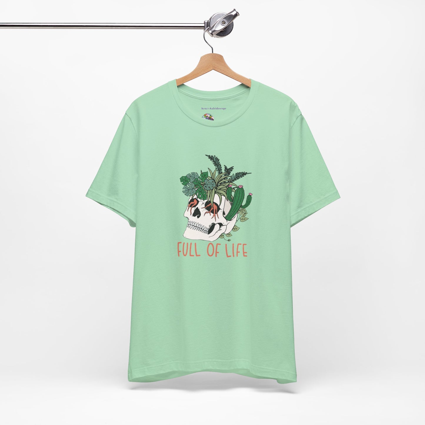 Plants, Full of Life, Skeleton, Springtime, Gardening, XS-3XL Unisex Jersey Short Sleeve Tee