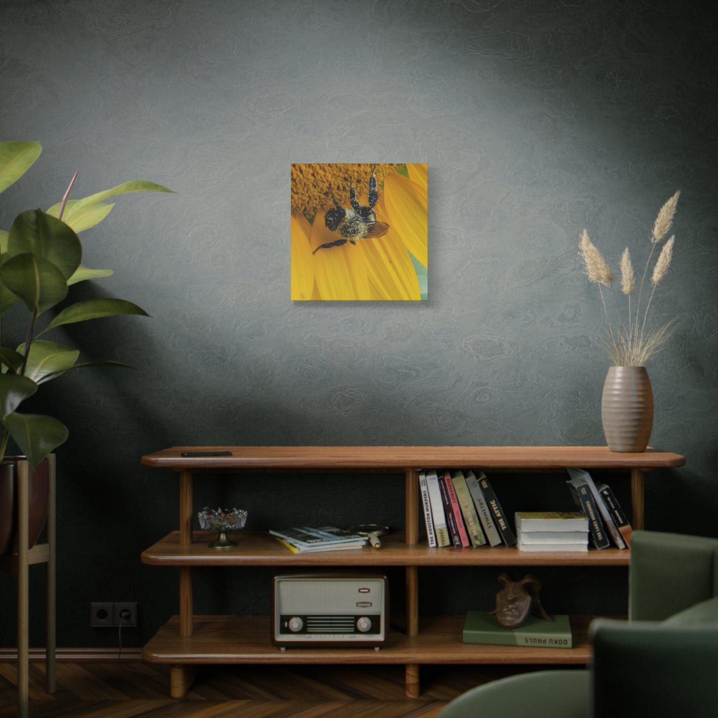 Happy Little Bee, Matte Canvas, Stretched, 1.25"