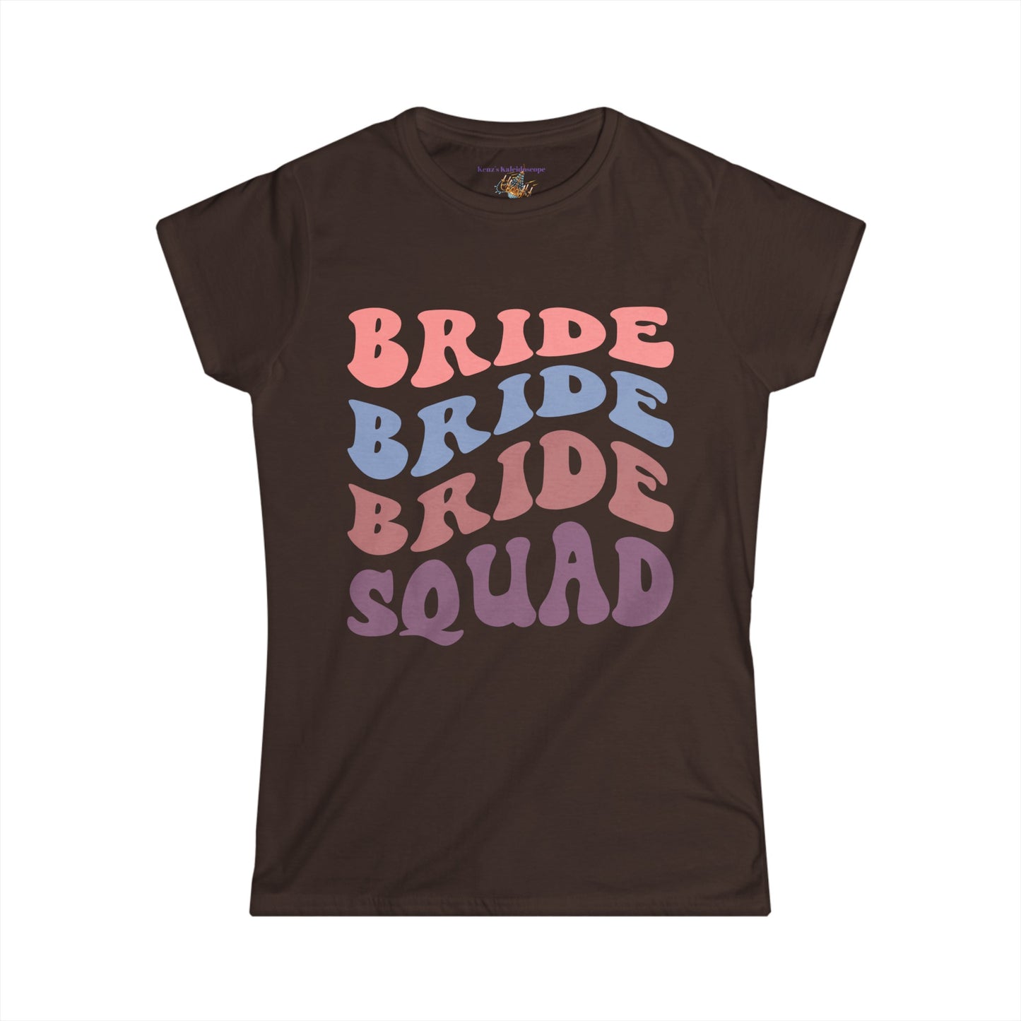 Bride Squad Retro Repeat, S-2XL, Women's Softstyle Tee
