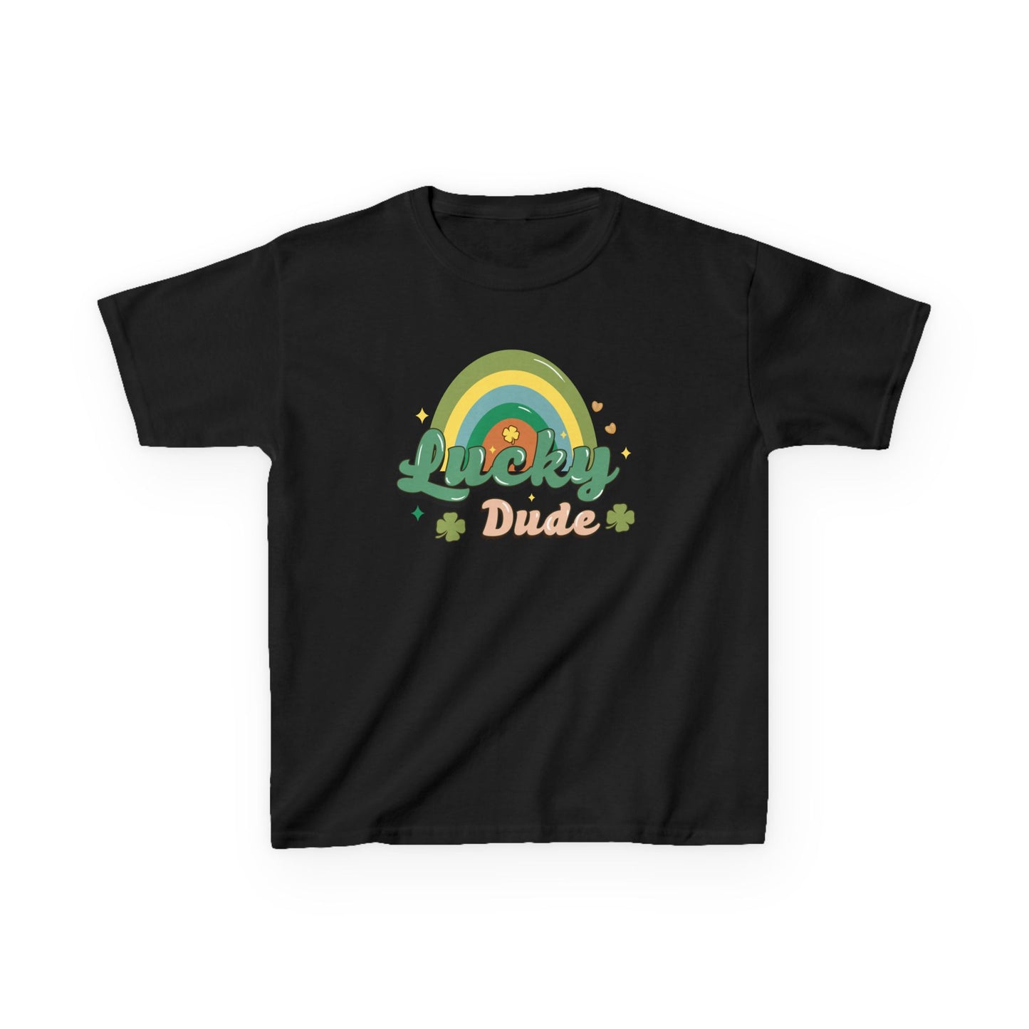 Lucky Dude St Patricks Day Kids Heavy Cotton Tee