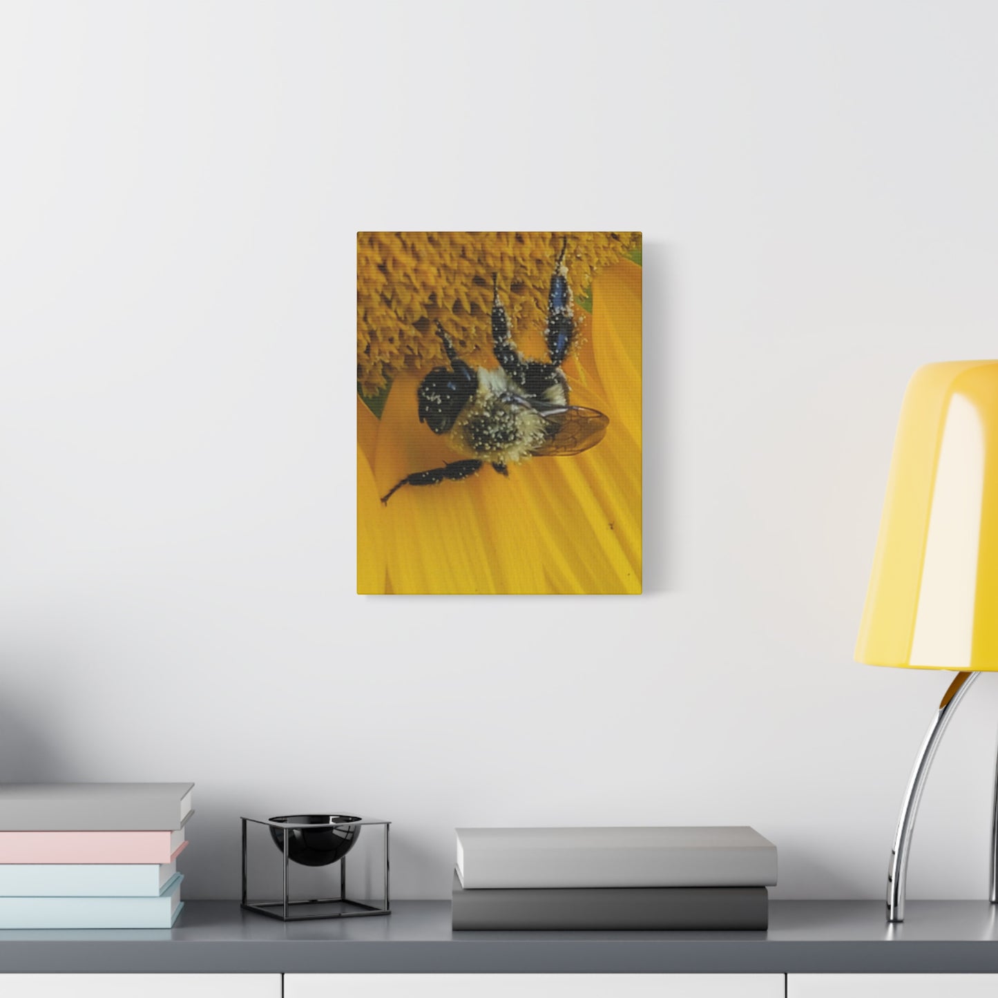 Happy Little Bee, Matte Canvas, Stretched, 1.25"