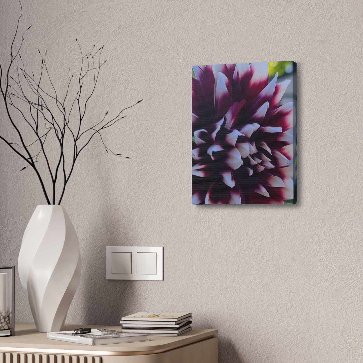 Hopelessly Devoted To Dahlias, Canvas Stretched, 1.5''