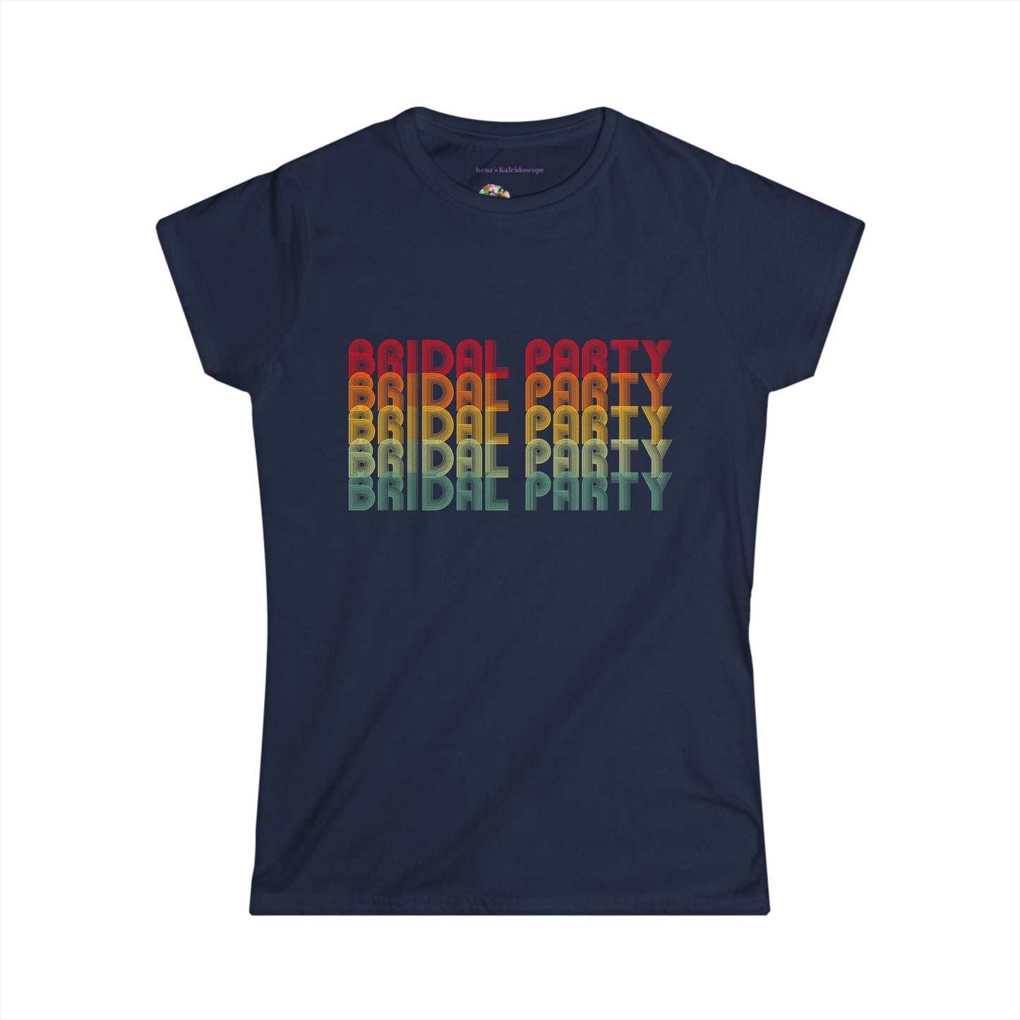 Bridal Party Retro Fade Bachelorette Party Engagement Party, S-2XL, Women's Softstyle Tee