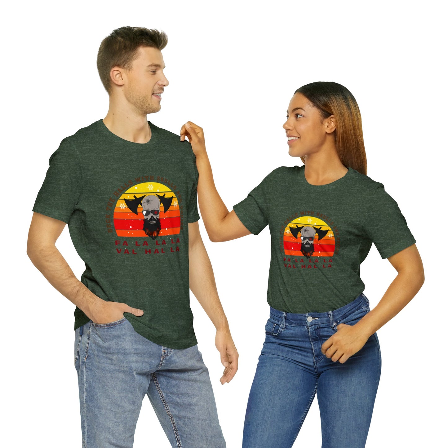 Viking Christmas Fa La La Valhalla Holiday Unisex Jersey Short Sleeve Tee