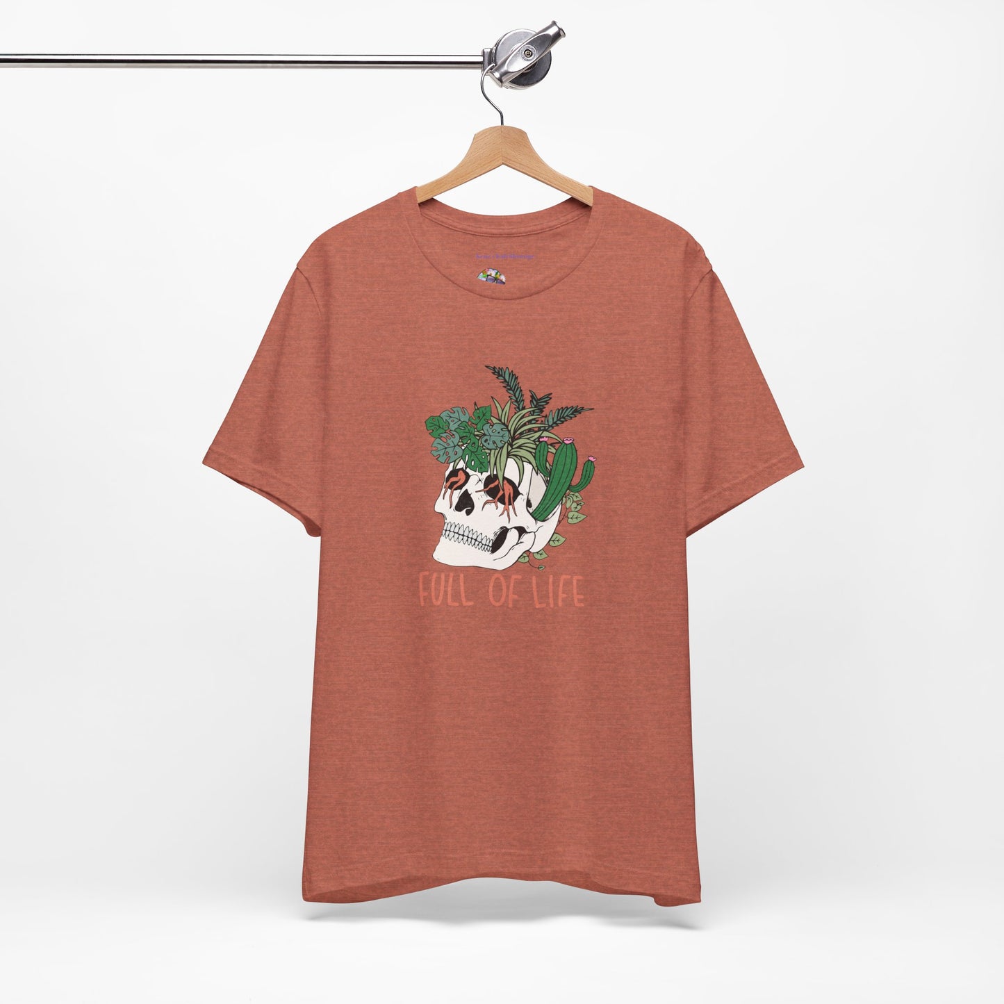 Plants, Full of Life, Skeleton, Springtime, Gardening, XS-3XL Unisex Jersey Short Sleeve Tee