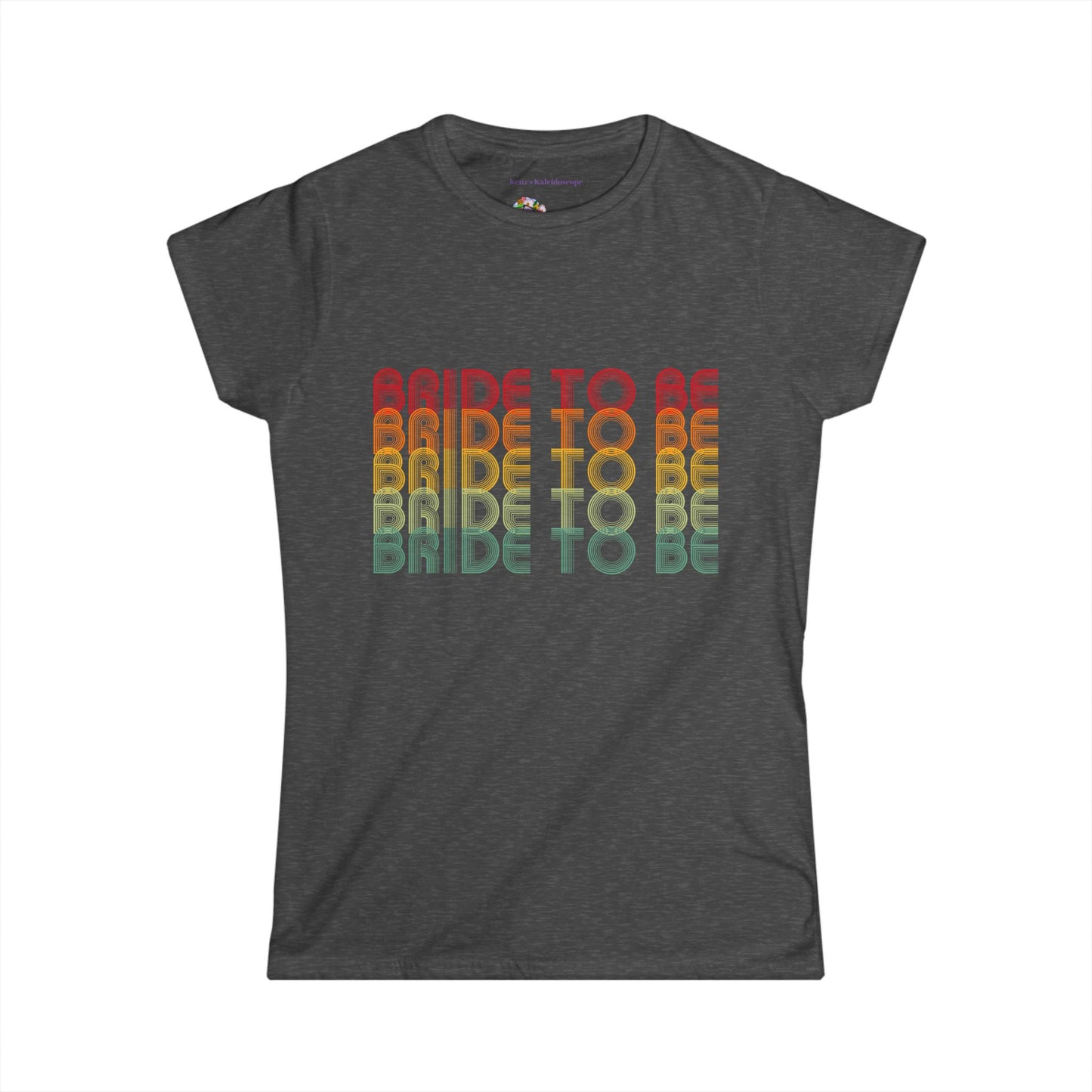 Bride to Be Retro Fade Engagement Party Bachelorette Party, S-2XL, Women's Softstyle Tee