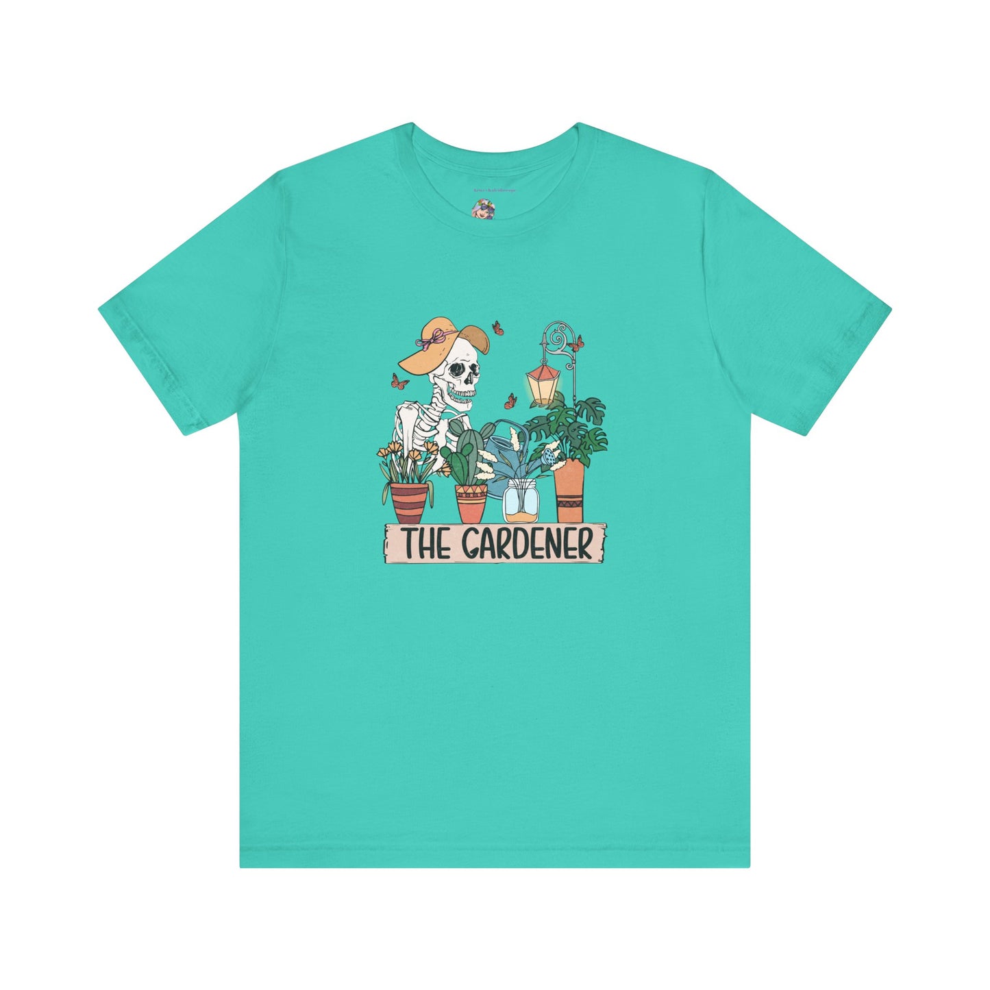 Plants, The Gardener, Skeleton, Springtime, Gardening, XS-3XL Unisex Jersey Short Sleeve Tee