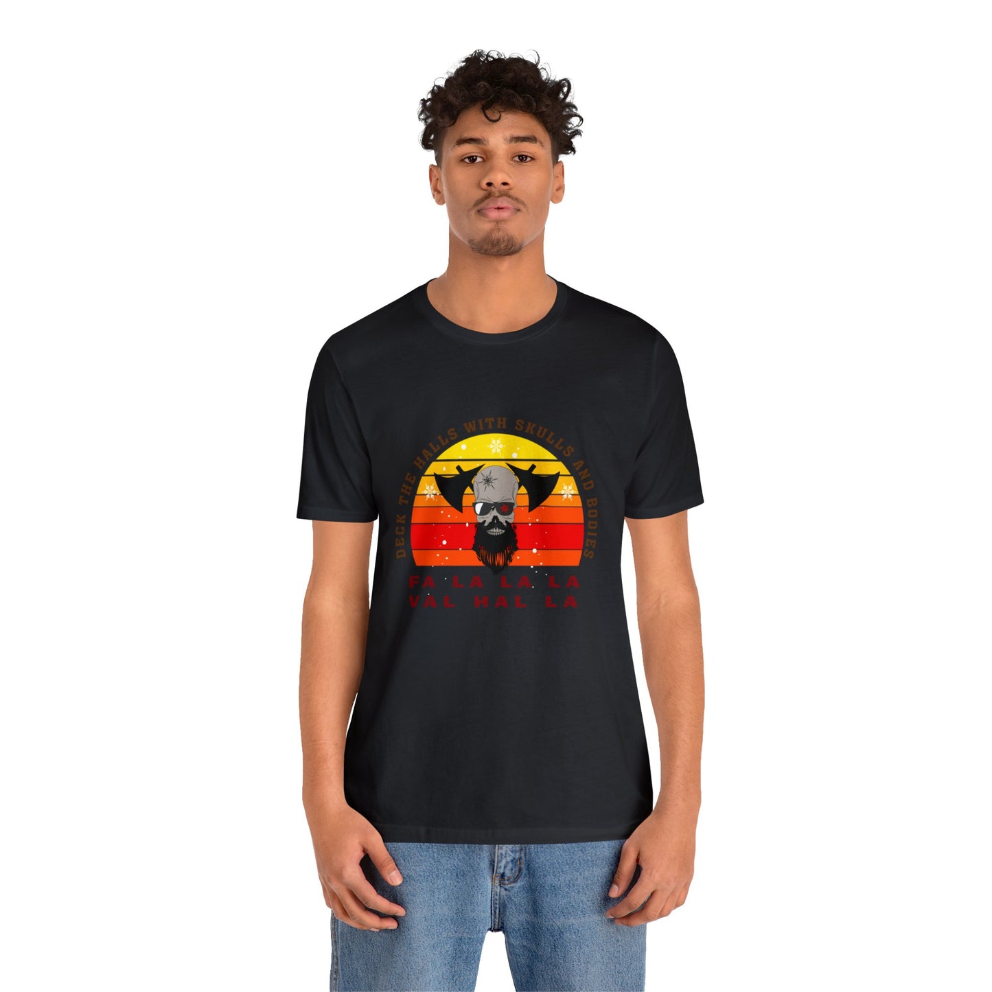 Viking Christmas Fa La La Valhalla Holiday Unisex Jersey Short Sleeve Tee