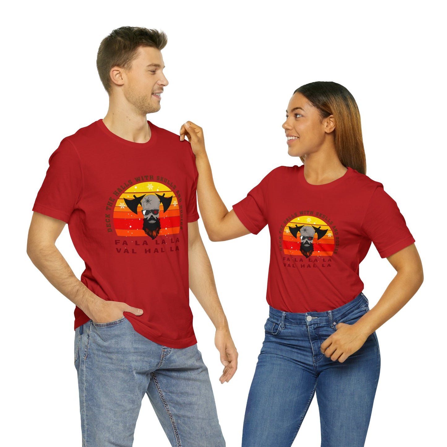 Viking Christmas Fa La La Valhalla Holiday Unisex Jersey Short Sleeve Tee