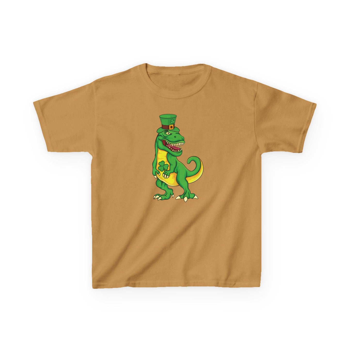 St Pat-Rex Day St Patricks Day Dino Kids Heavy Cotton Tee