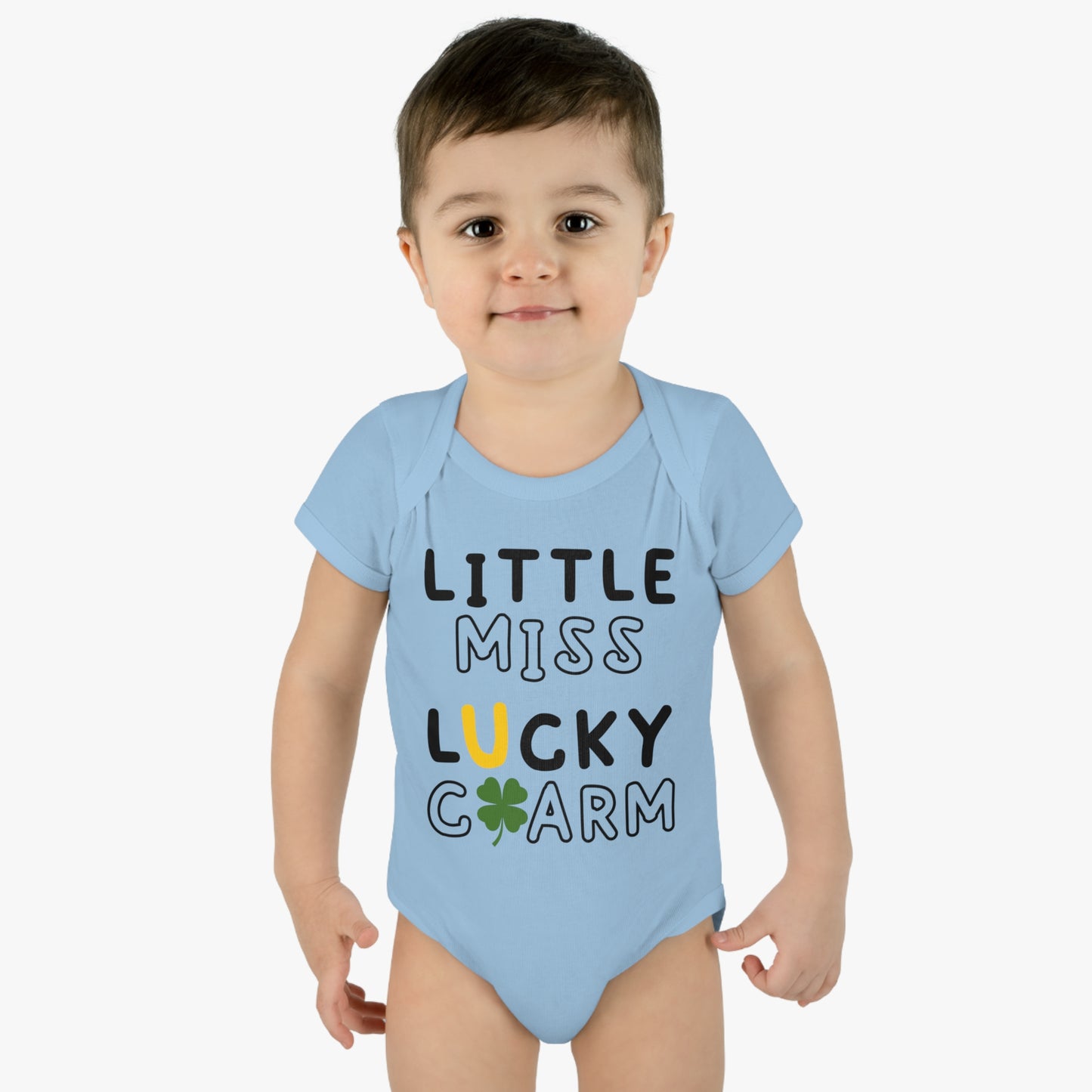 St Patricks Little Miss Lucky Charm Infant Onesie Baby Rib Bodysuit