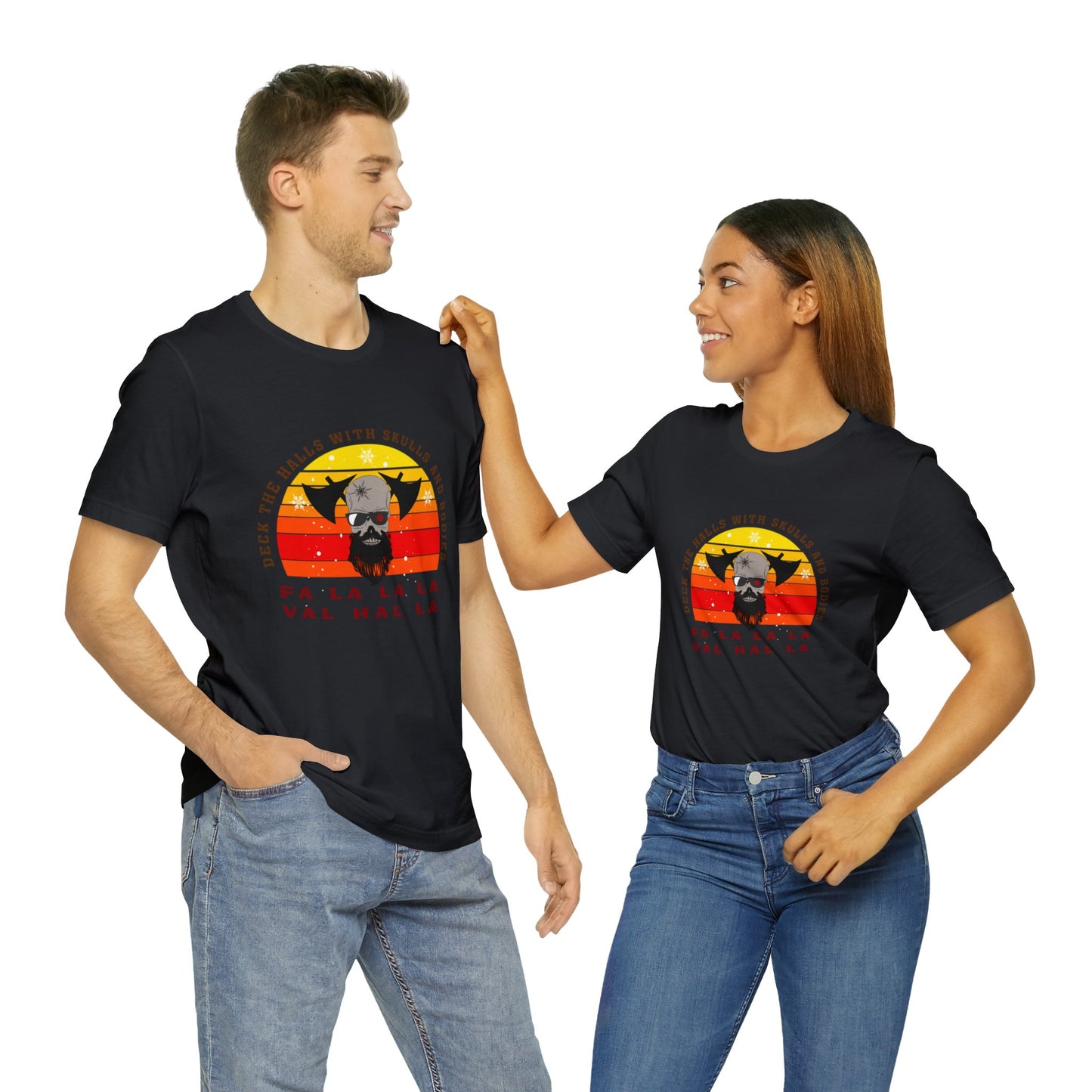 Viking Christmas Fa La La Valhalla Holiday Unisex Jersey Short Sleeve Tee