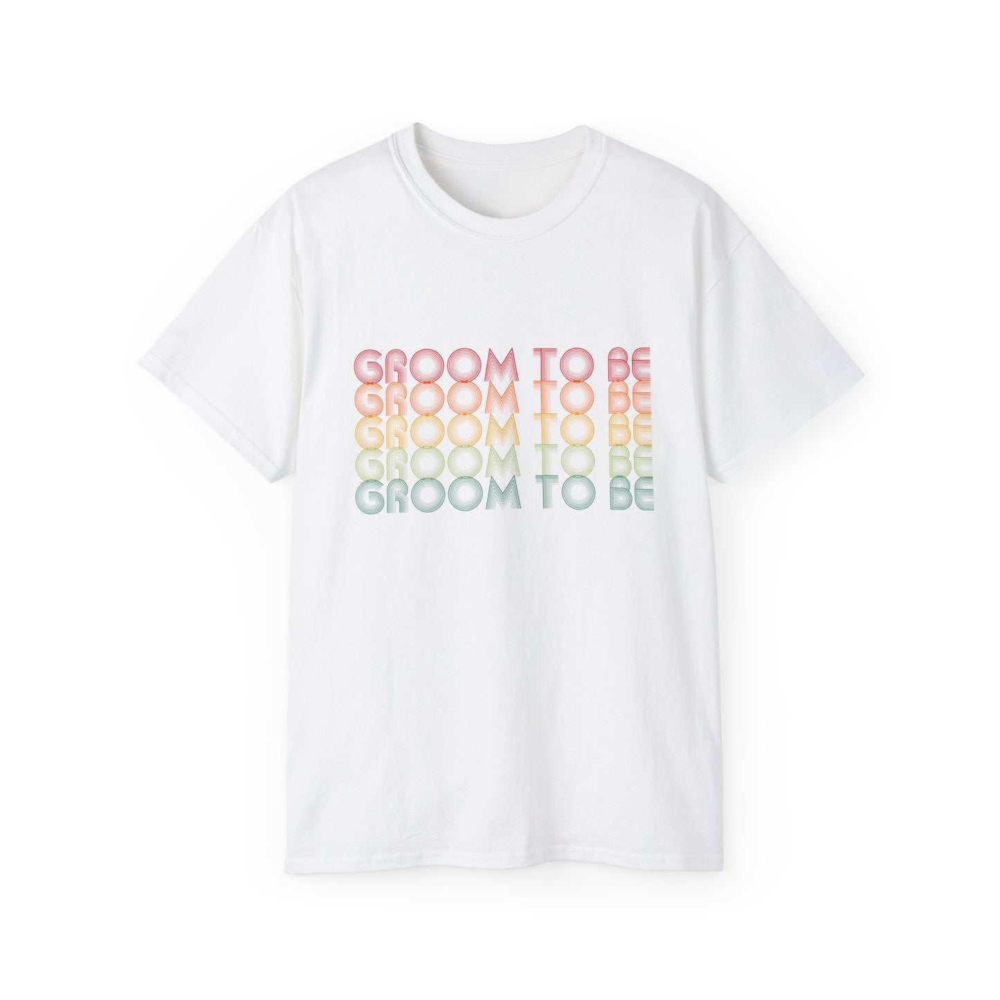 Groom To Be Engagement Party Retro Fade, S-5XL, Unisex Ultra Cotton Tee