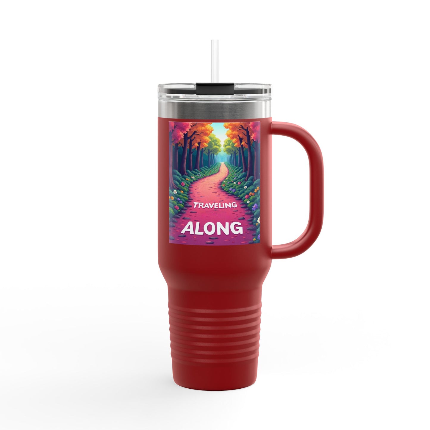 Colorful Insulated Travel Mug - 40oz | Perfect for Road Trips, Coffee Lovers, Gifts, Picnics, Adventurers