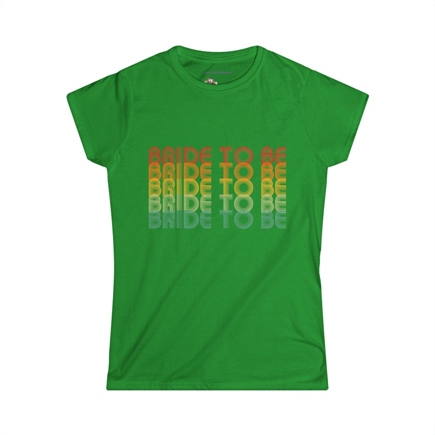 Bride to Be Retro Fade Engagement Party Bachelorette Party, S-2XL, Women's Softstyle Tee