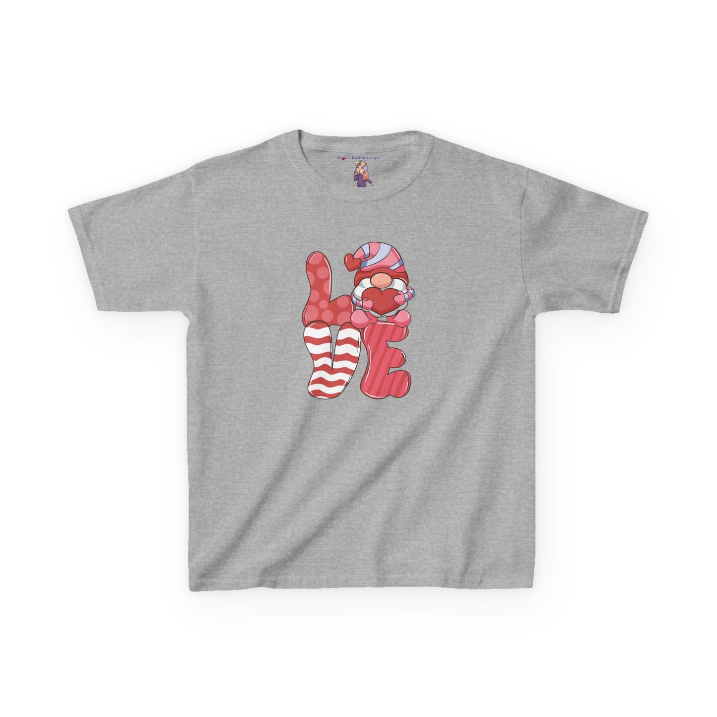 Love Gnome Valentines Day Kids Heavy Cotton™ Tee