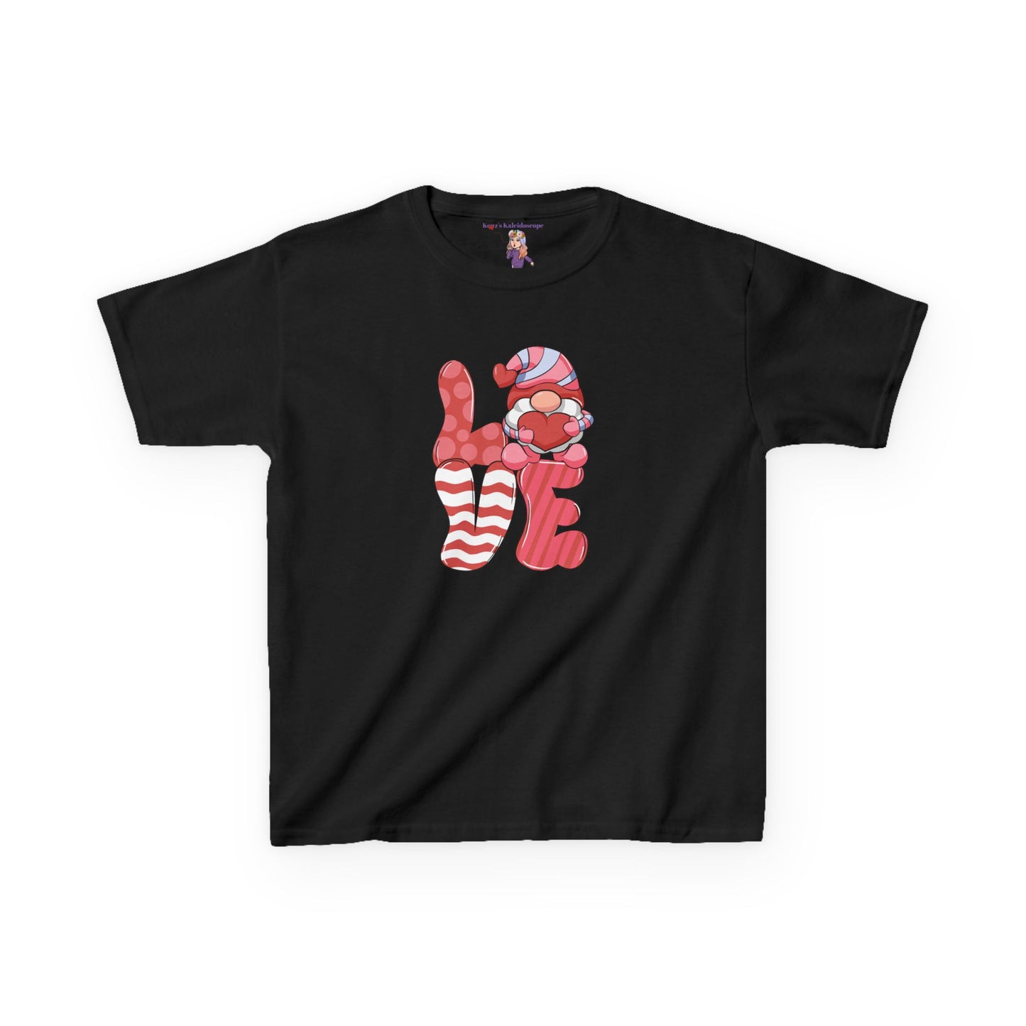 Love Gnome Valentines Day Kids Heavy Cotton™ Tee