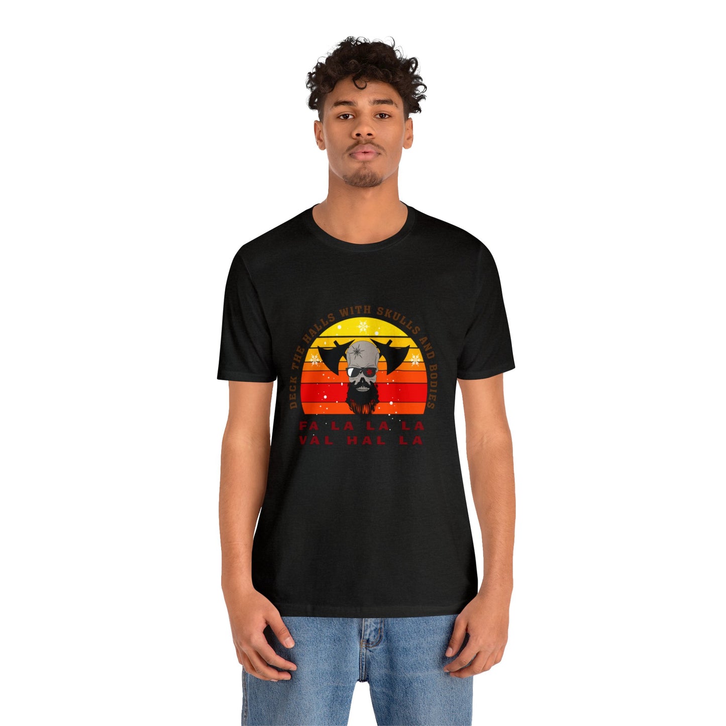 Viking Christmas Fa La La Valhalla Holiday Unisex Jersey Short Sleeve Tee