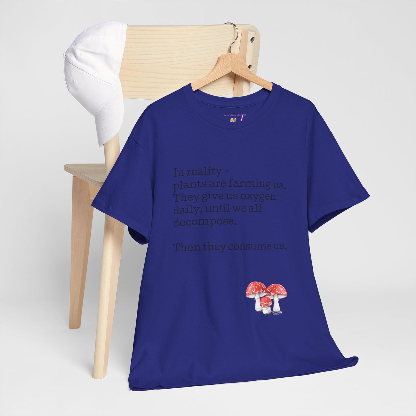 Plantfood, mushrooms s, m, l, xl, 2xl, 3xl, 4xl, 5xl Unisex Heavy Cotton Tee