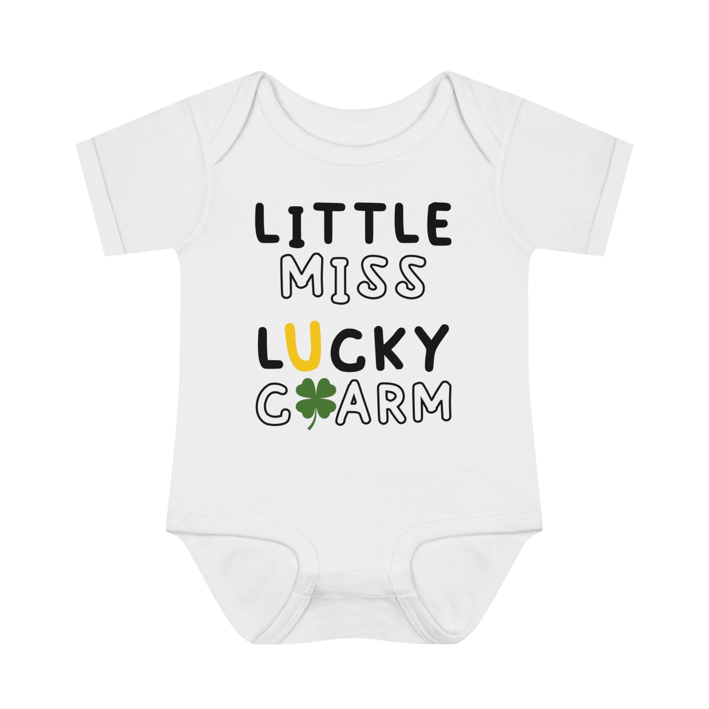 St Patricks Little Miss Lucky Charm Infant Onesie Baby Rib Bodysuit