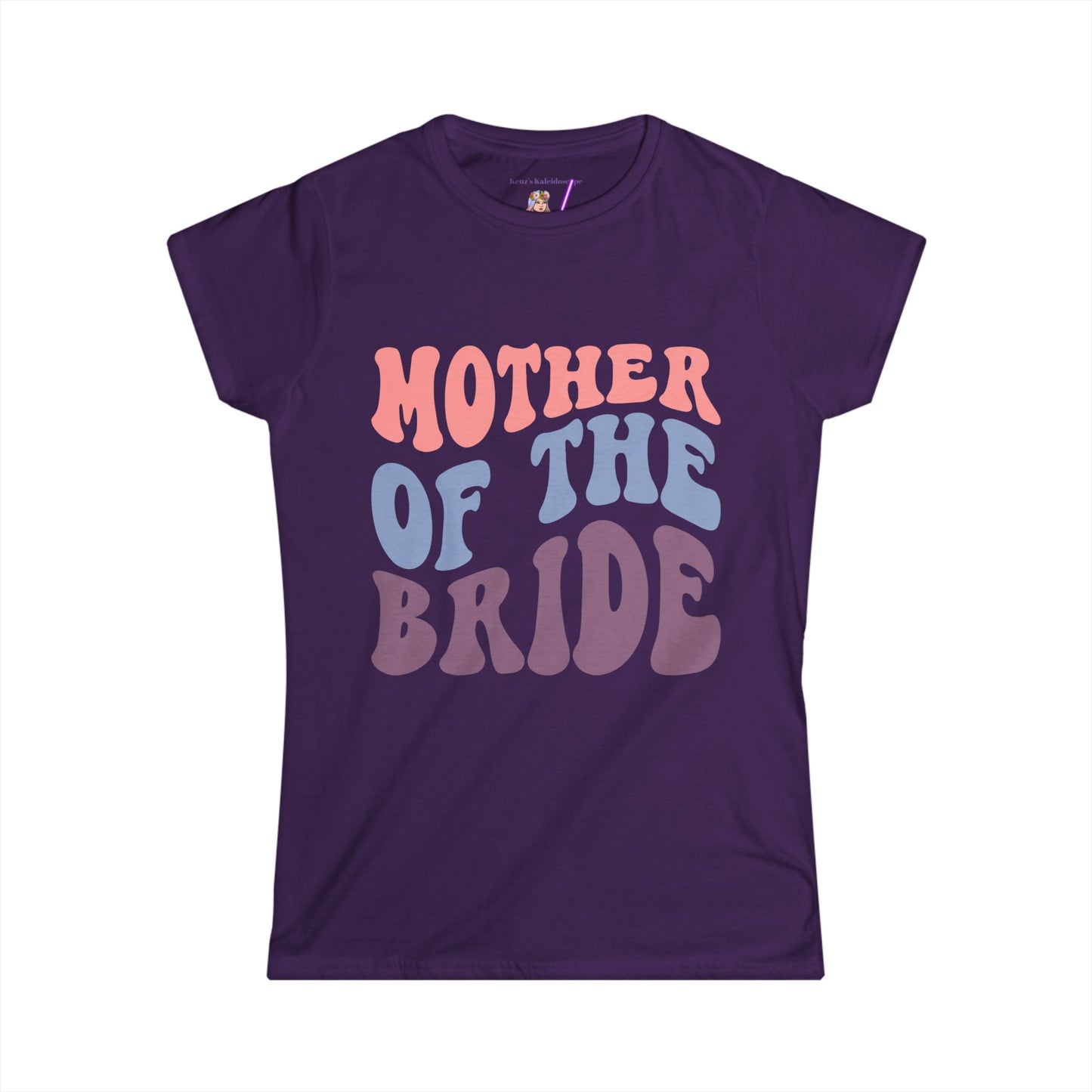 Mother Of the Bride Retro Repeat, MOB, S - 2XL, Women's Softstyle Tee