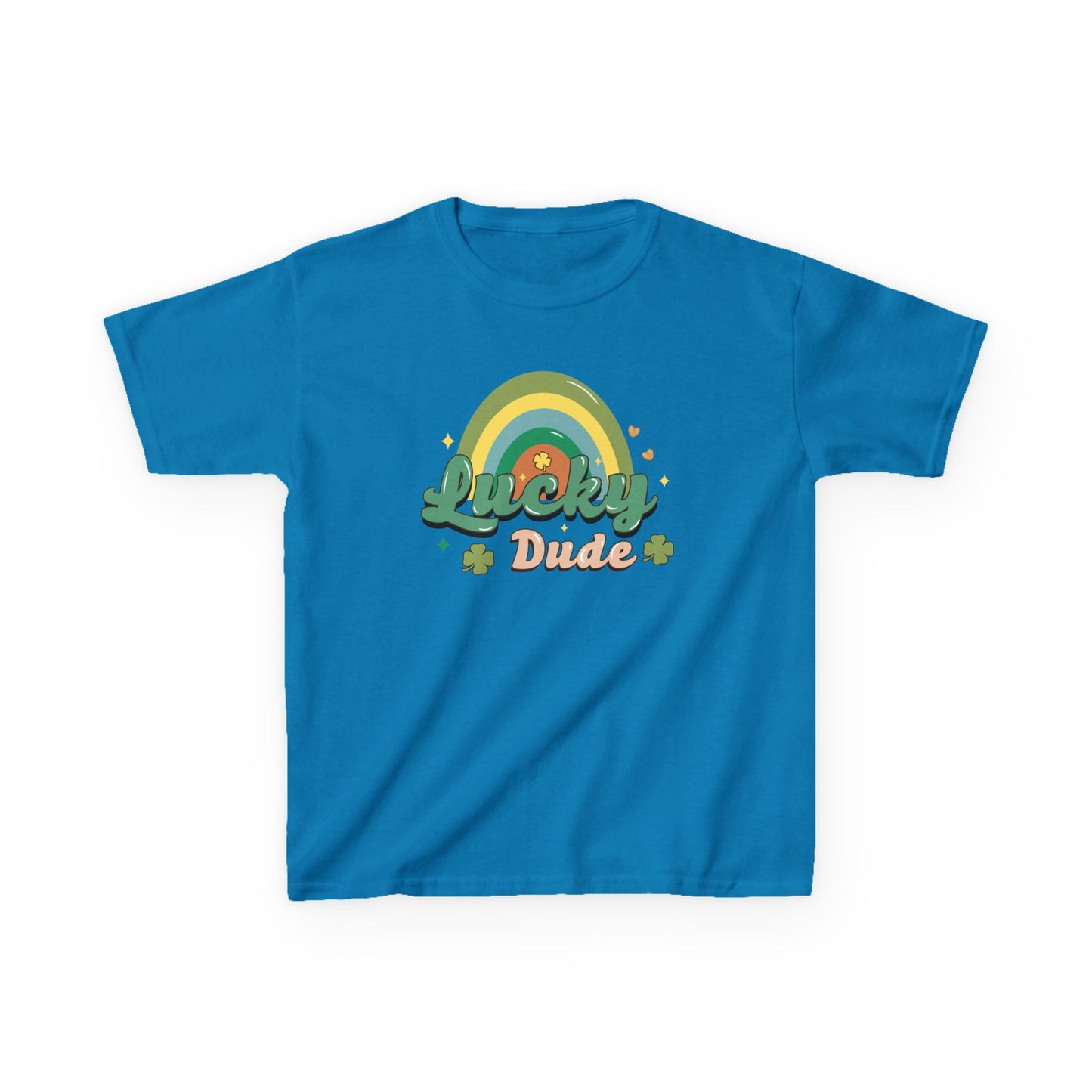 Lucky Dude St Patricks Day Kids Heavy Cotton Tee