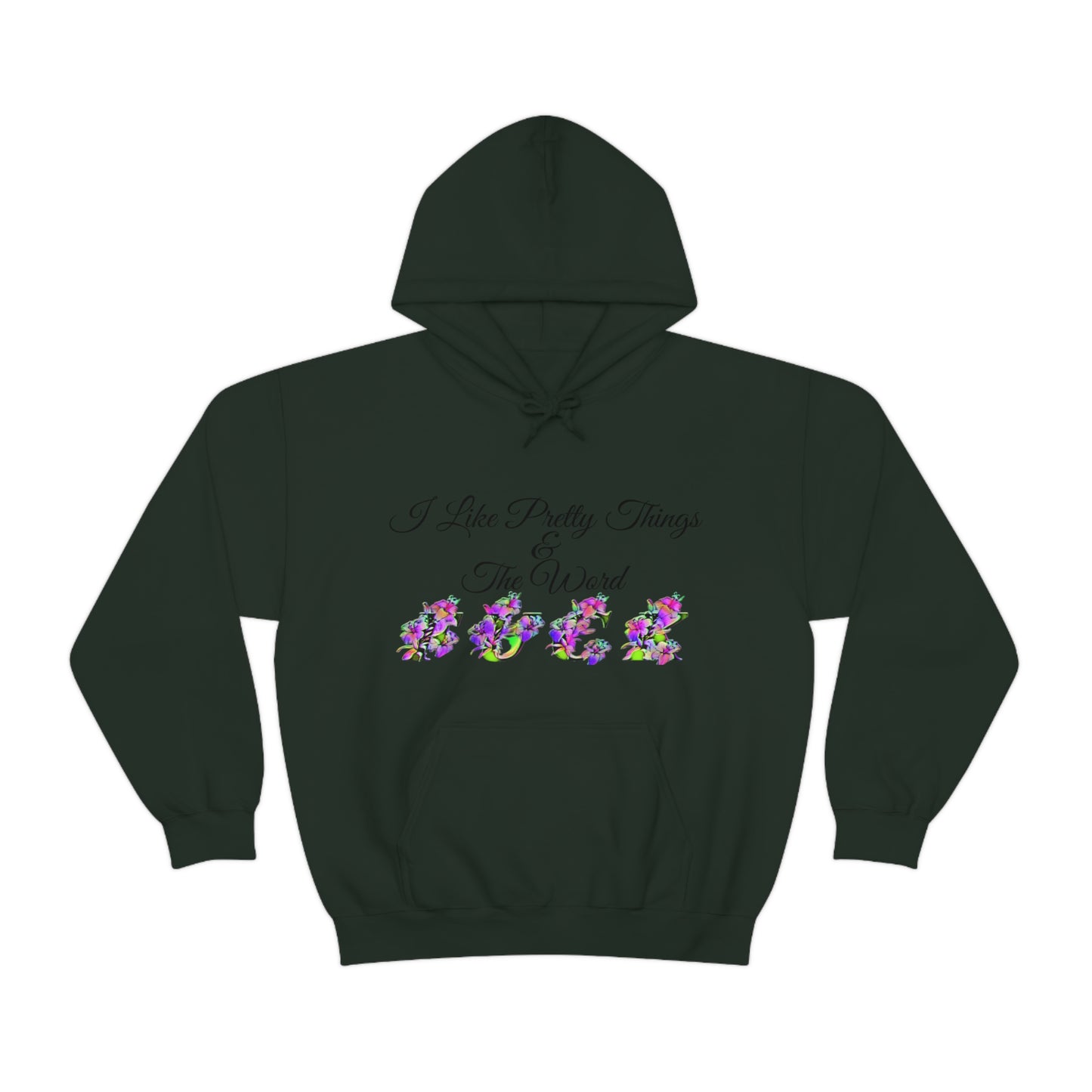 I Like Pretty Things and the word F*ck, S-5XL, Unisex Heavy Blend™ Hooded Sweatshirt