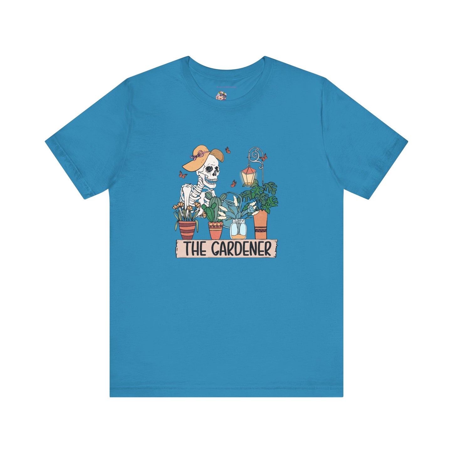 Plants, The Gardener, Skeleton, Springtime, Gardening, XS-3XL Unisex Jersey Short Sleeve Tee