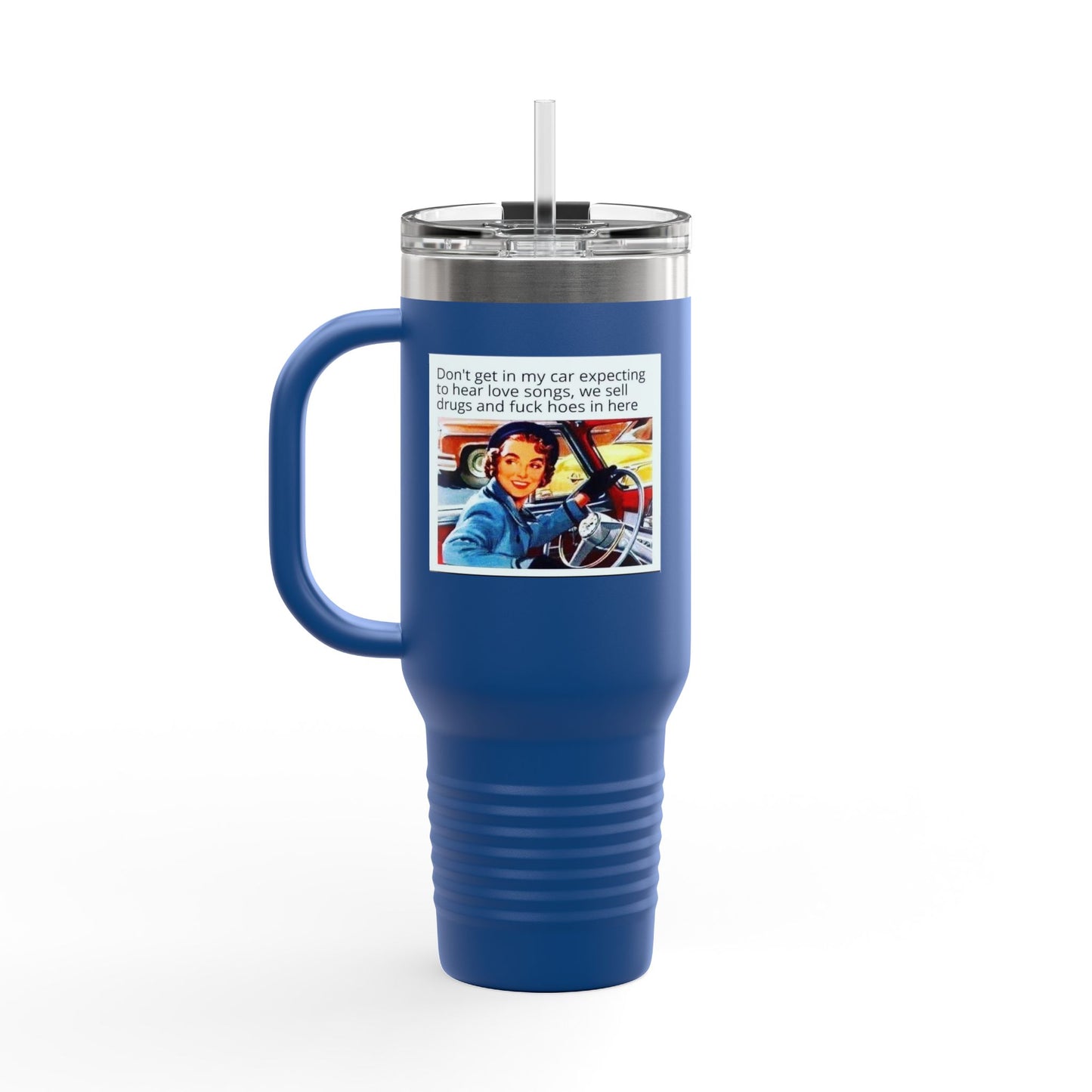 Vintage 90's HipHop Insulated Personalizable Travel Mug, 40oz