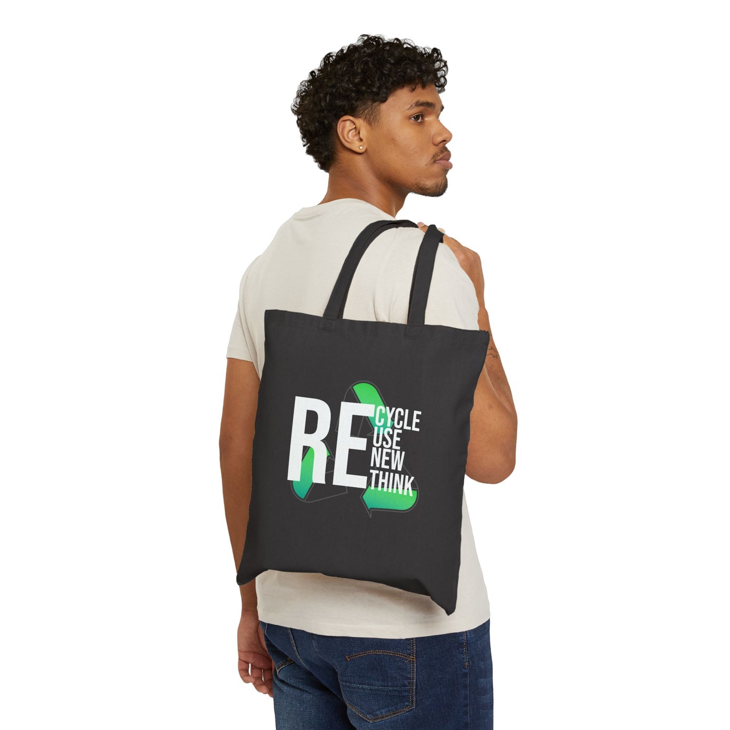 Recycle Reuse Renew Rethink C*nt, Eco-Friendly Reusable Cotton Canvas Tote Bag - Perfect for Shopping, Beach, Gifts, Sustainability, Everyday Use