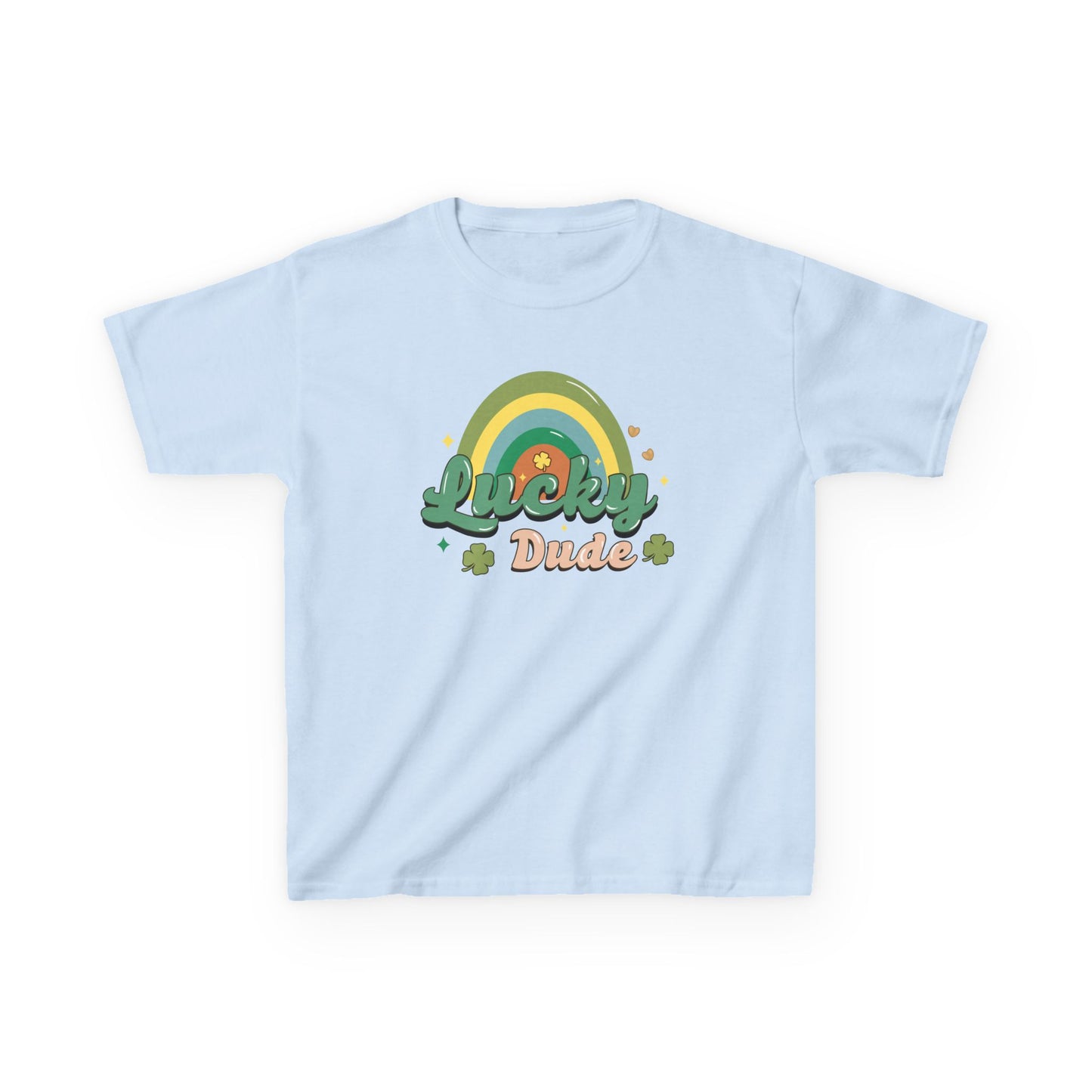 Lucky Dude St Patricks Day Kids Heavy Cotton Tee
