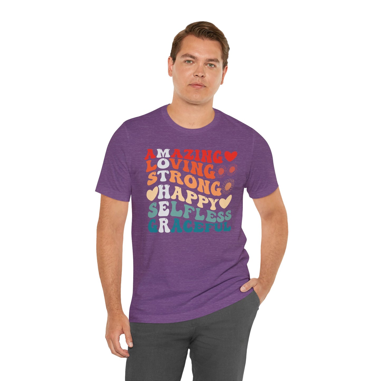 Mother's Day, Amazing Mother, XS-3XL, Unisex Jersey Short Sleeve Tee