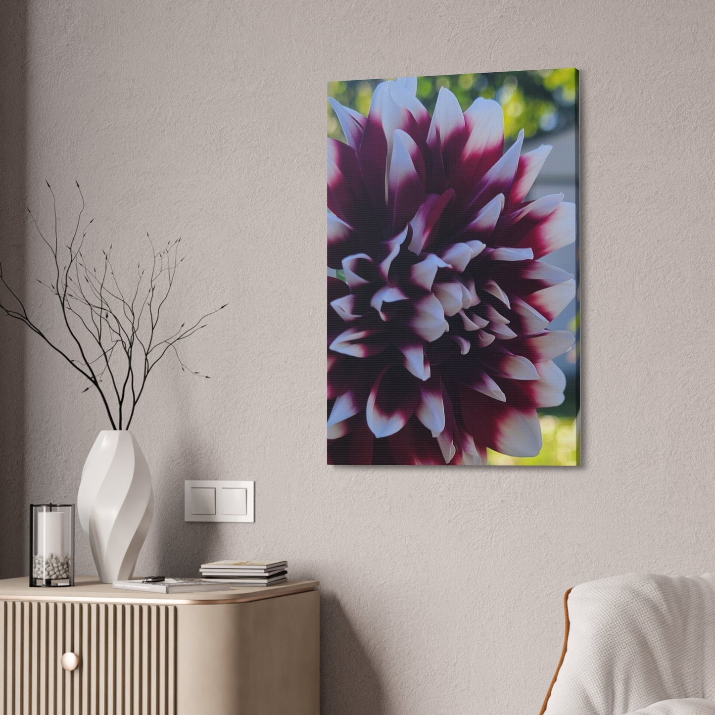 Hopelessly Devoted To Dahlias, Canvas Stretched, 1.5''