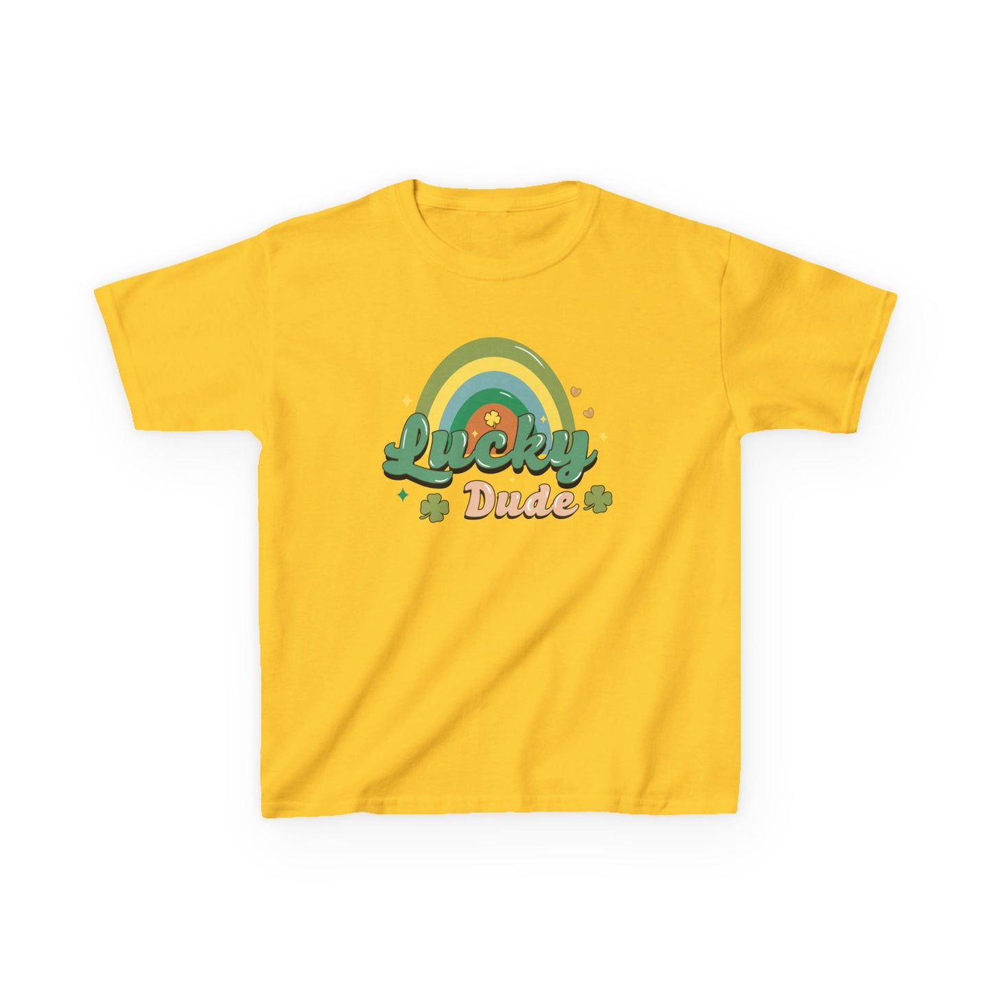 Lucky Dude St Patricks Day Kids Heavy Cotton Tee