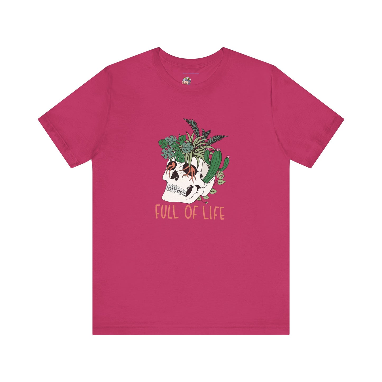 Plants, Full of Life, Skeleton, Springtime, Gardening, XS-3XL Unisex Jersey Short Sleeve Tee