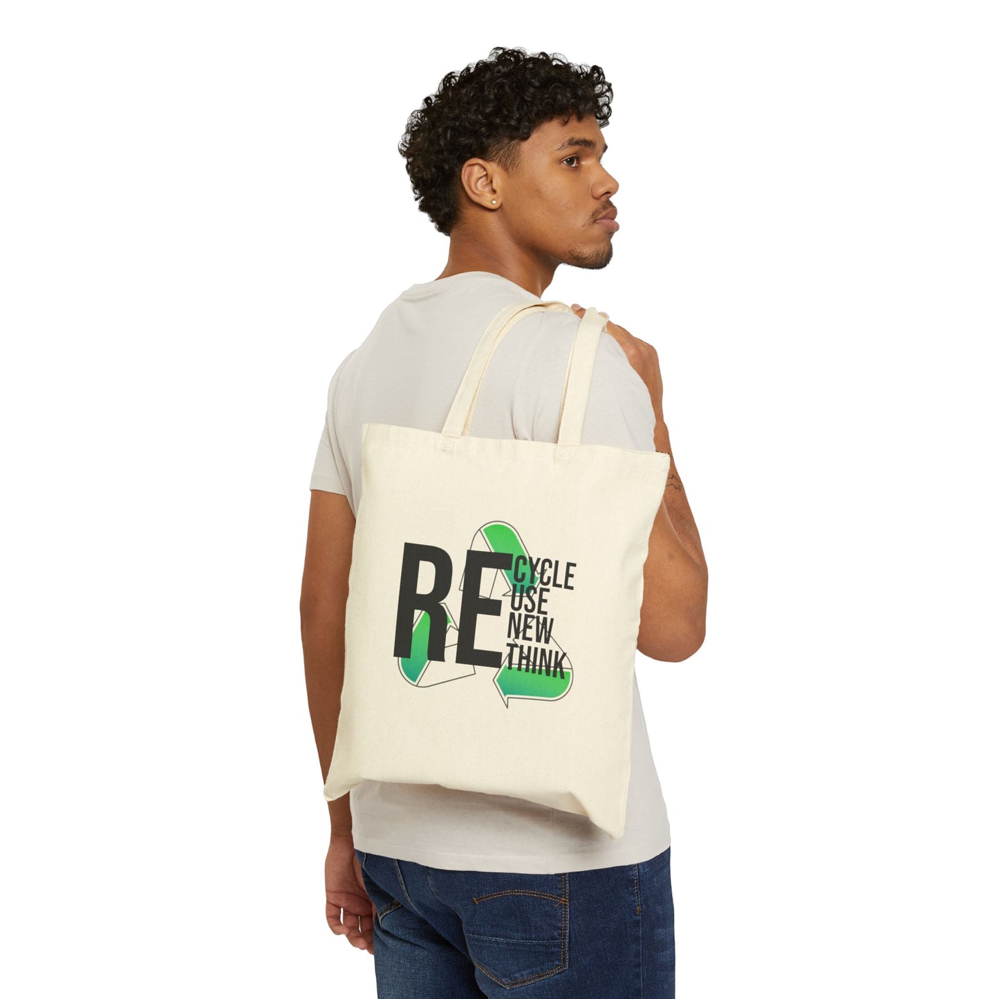 Recycle Reuse Renew Rethink C*nt, Eco-Friendly Reusable Cotton Canvas Tote Bag - Perfect for Shopping, Beach, Gifts, Sustainability, Everyday Use