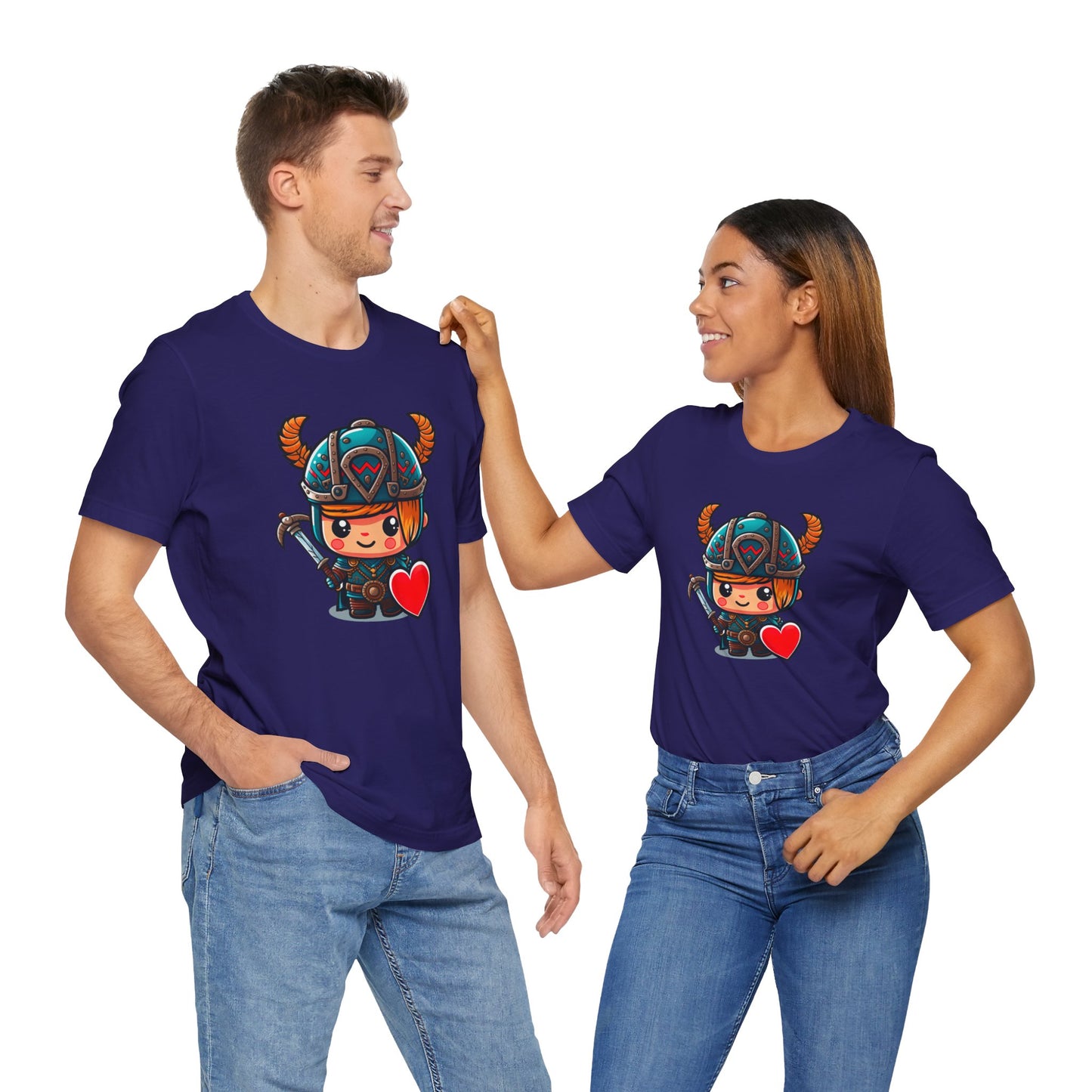 Viking Valentine's Day Unisex Jersey Short Sleeve Tee