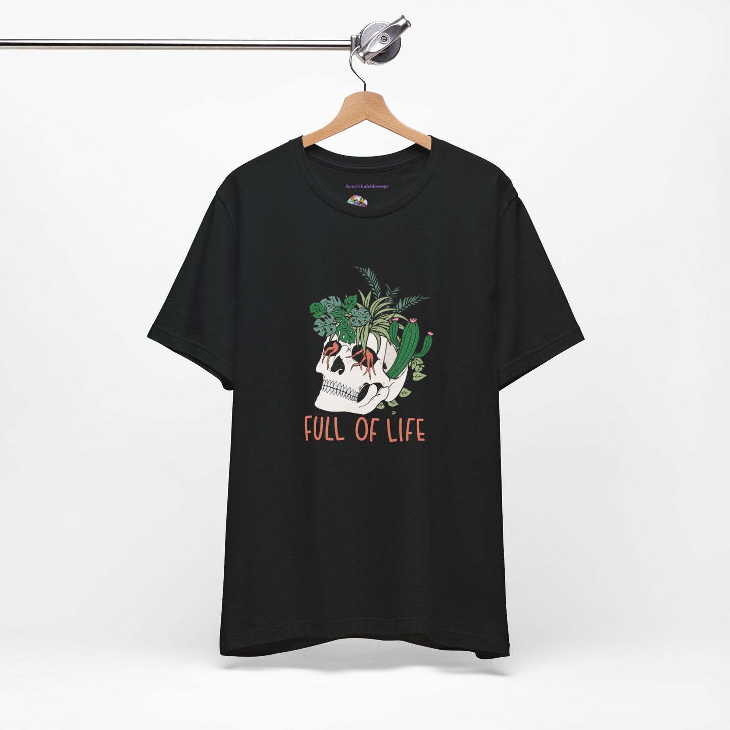 Plants, Full of Life, Skeleton, Springtime, Gardening, XS-3XL Unisex Jersey Short Sleeve Tee
