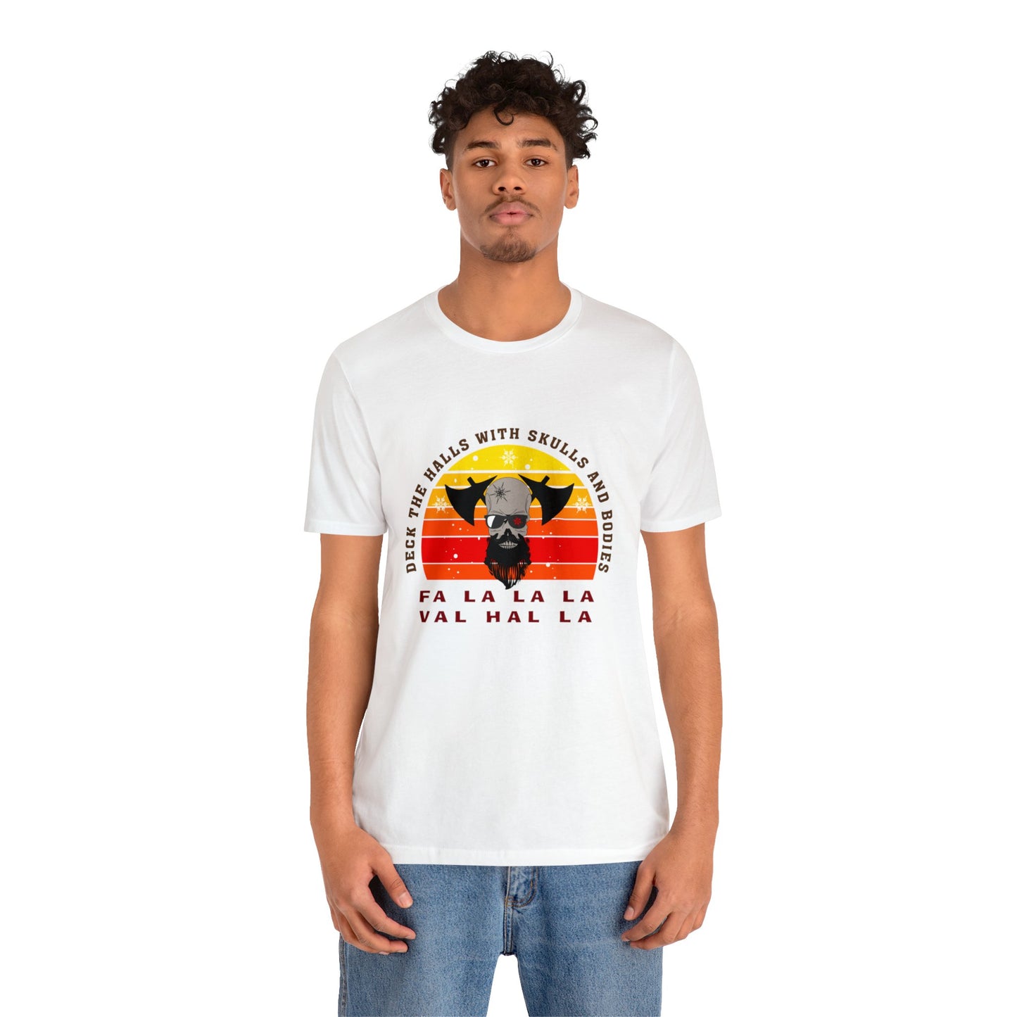 Viking Christmas Fa La La Valhalla Holiday Unisex Jersey Short Sleeve Tee