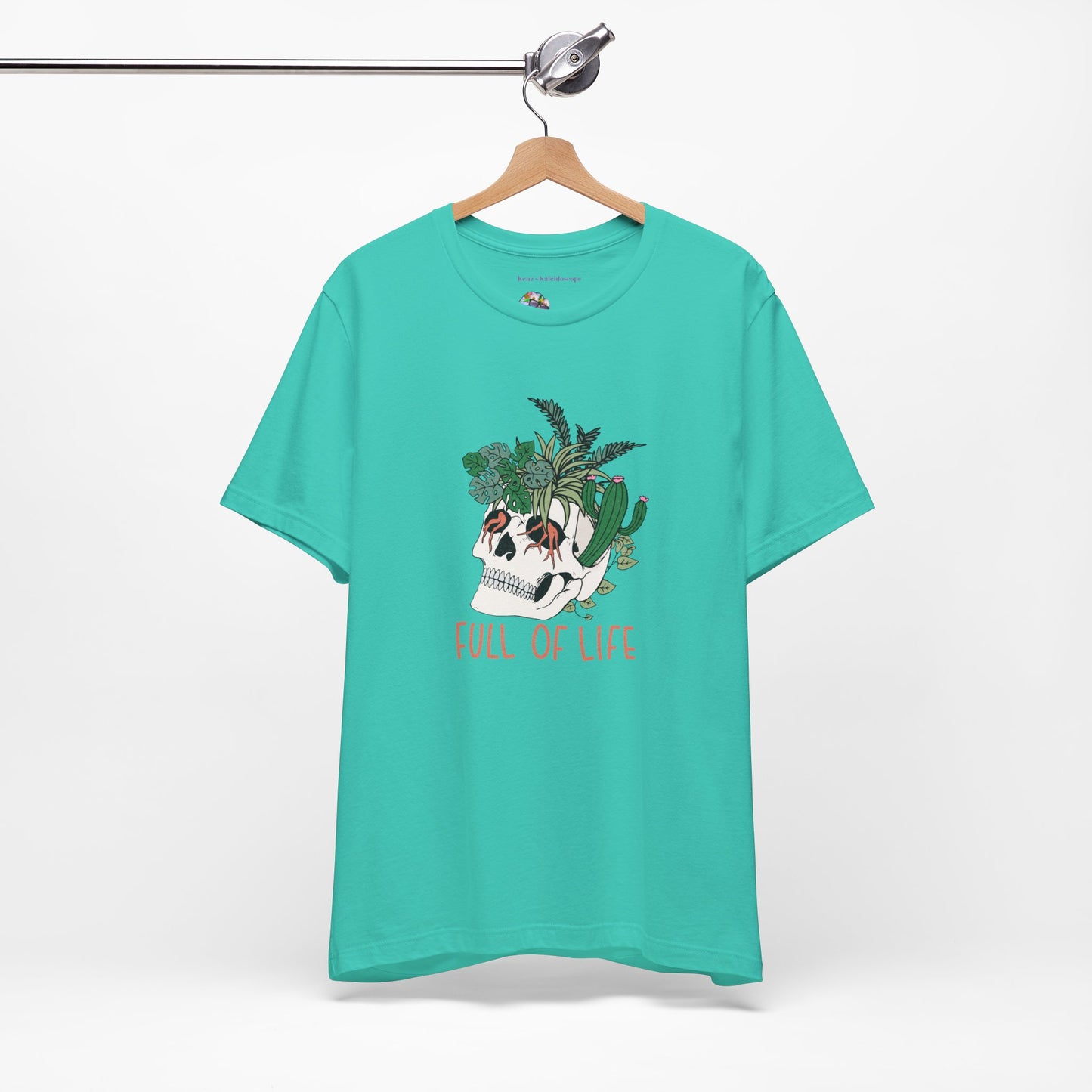 Plants, Full of Life, Skeleton, Springtime, Gardening, XS-3XL Unisex Jersey Short Sleeve Tee