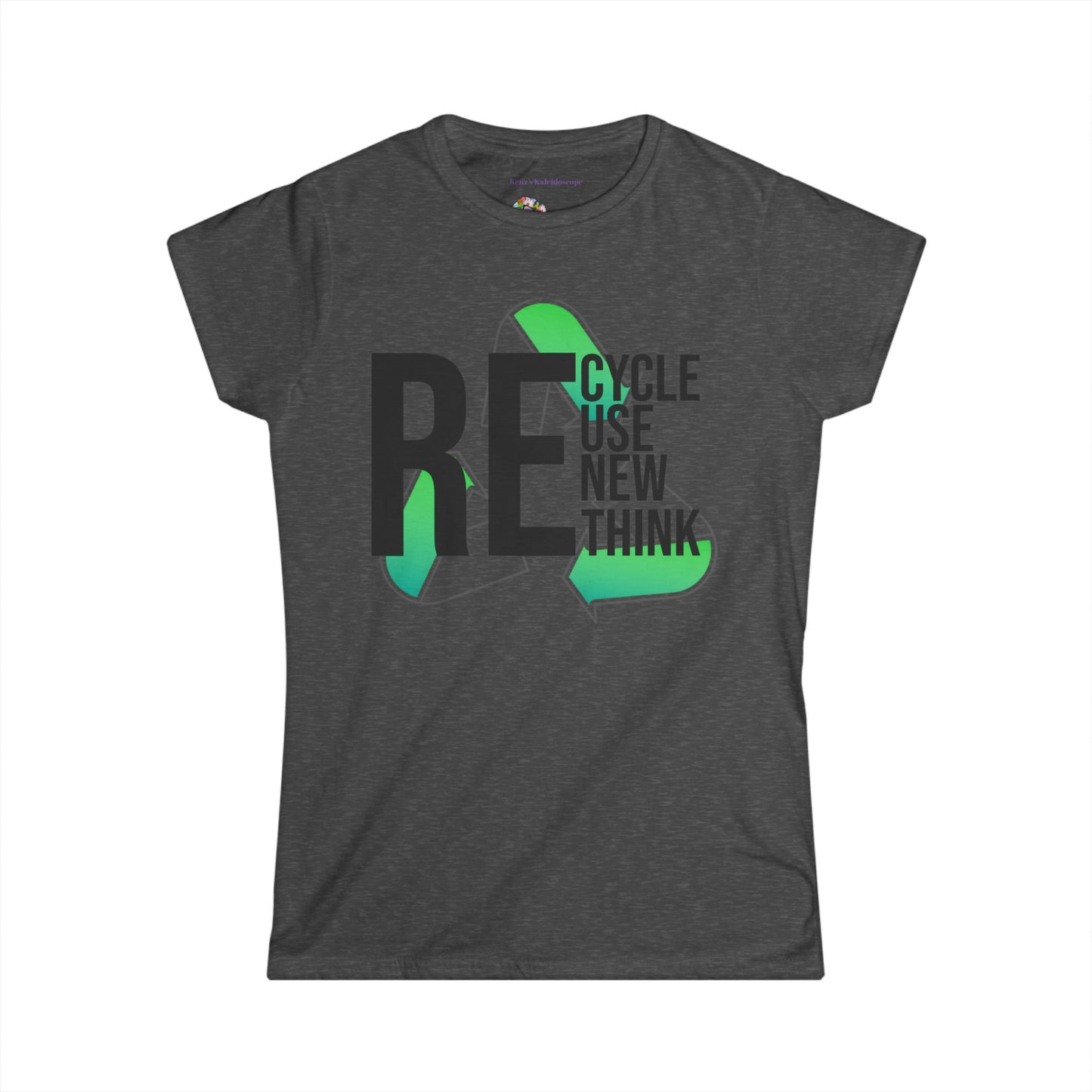 Recycle, Reuse, Renew, Rethink, XS-2XL, Women's Softstyle Tee