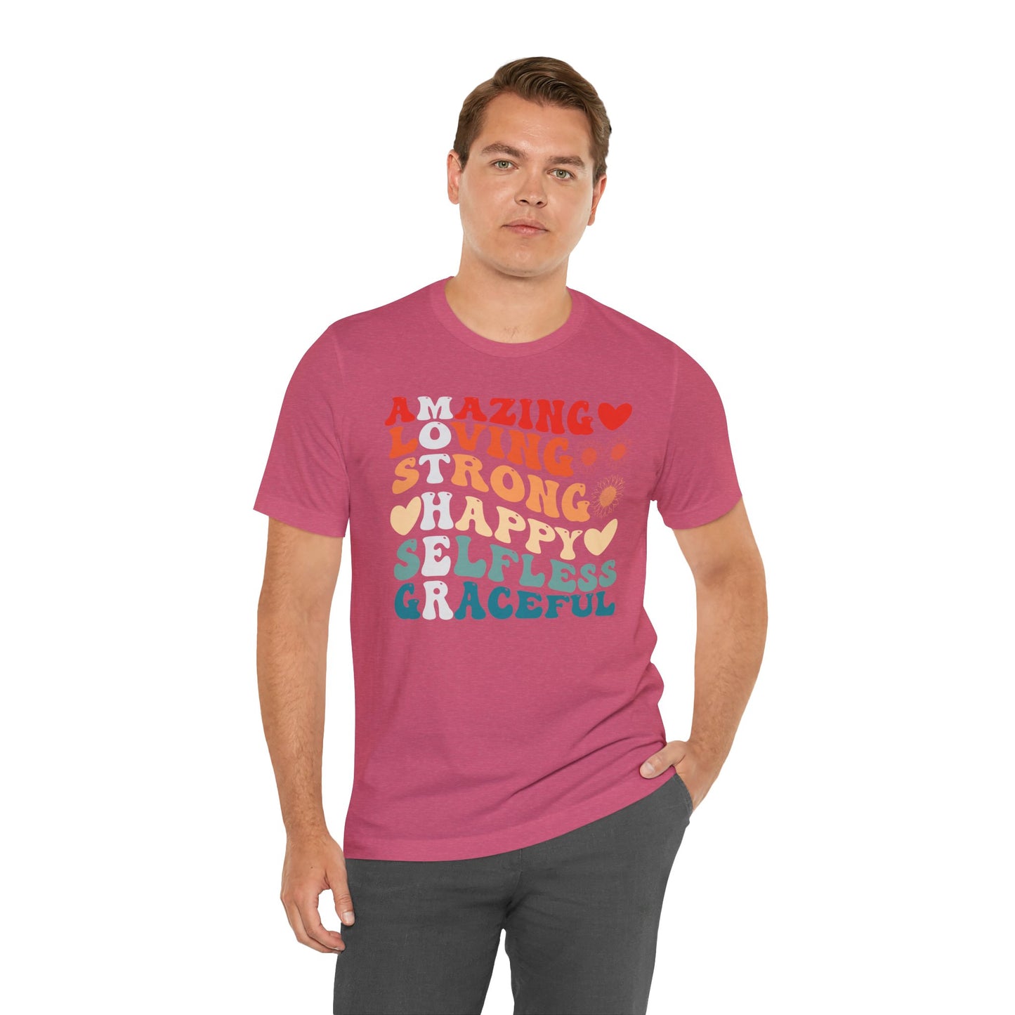 Mother's Day, Amazing Mother, XS-3XL, Unisex Jersey Short Sleeve Tee