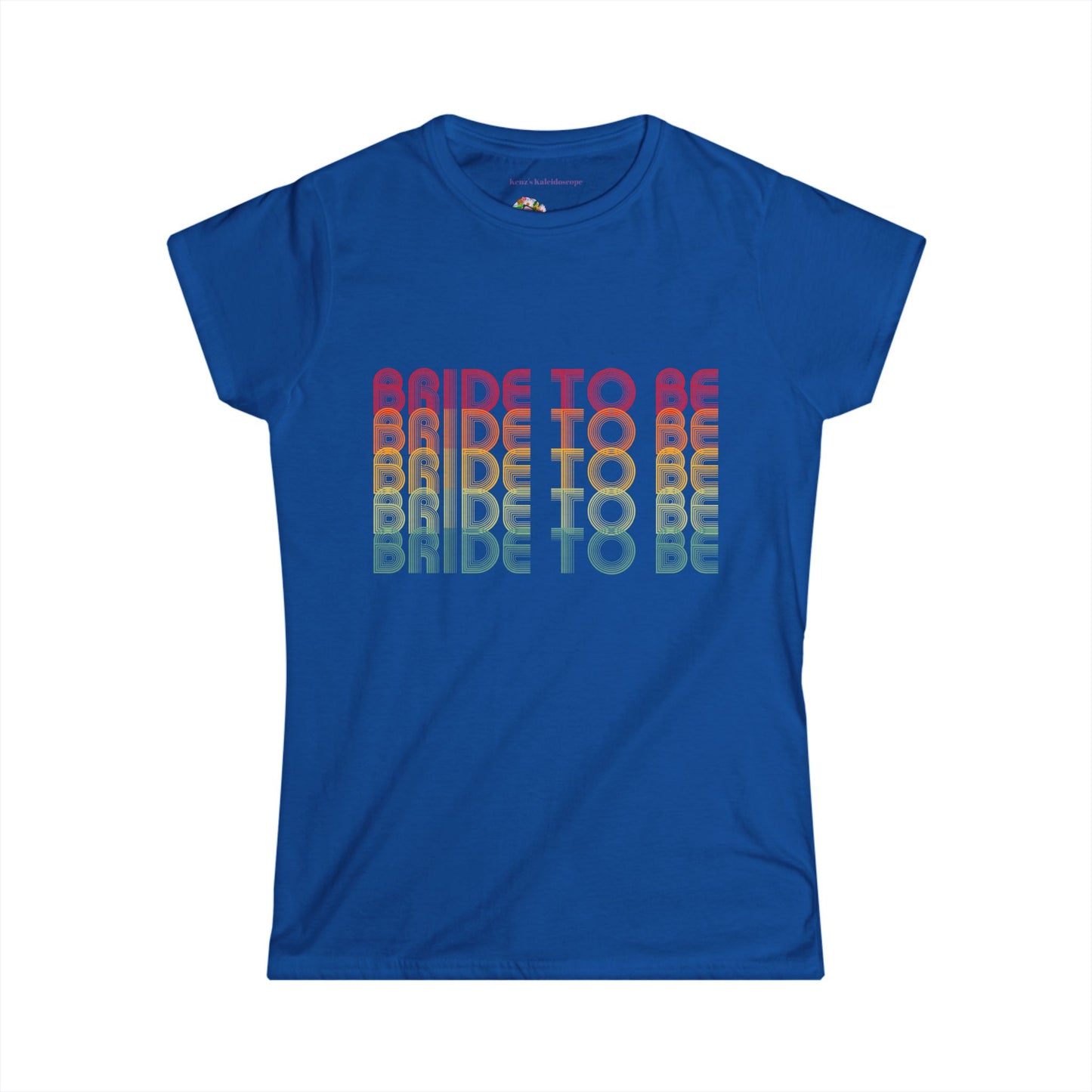 Bride to Be Retro Fade Engagement Party Bachelorette Party, S-2XL, Women's Softstyle Tee